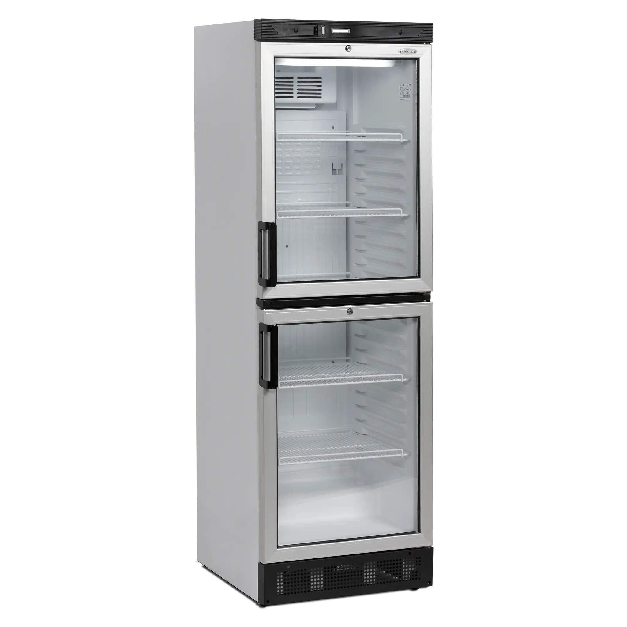 Réfrigérateur à boissons avec bandeau lumineux 2 portillons 358 L