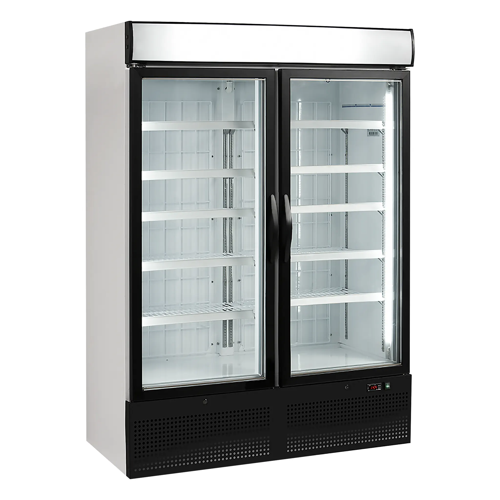 Vitrine murale négative 2 portes avec bandeau lumineux 1149 L