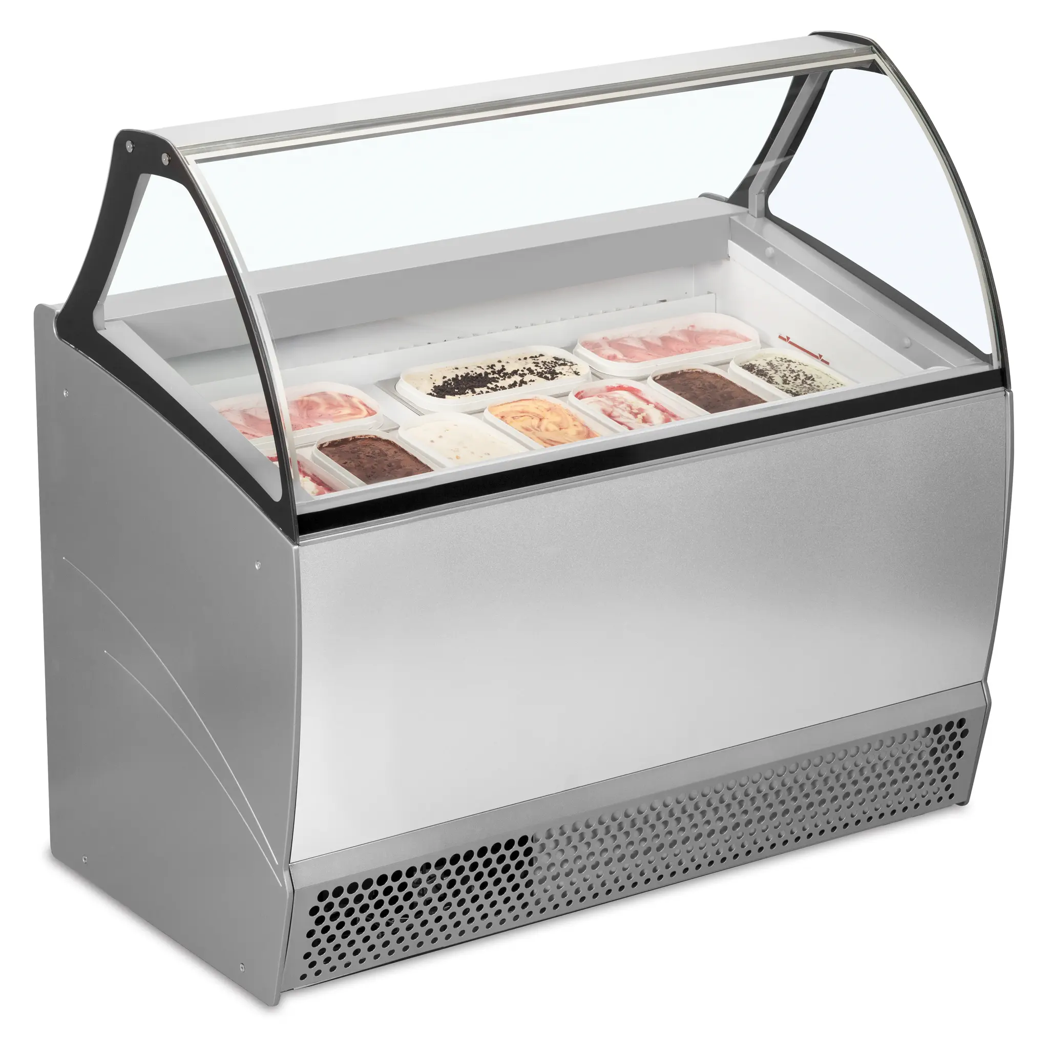 Vitrine ventilée comptoir à glaces Bermuda 10 bacs Napoli de 5L