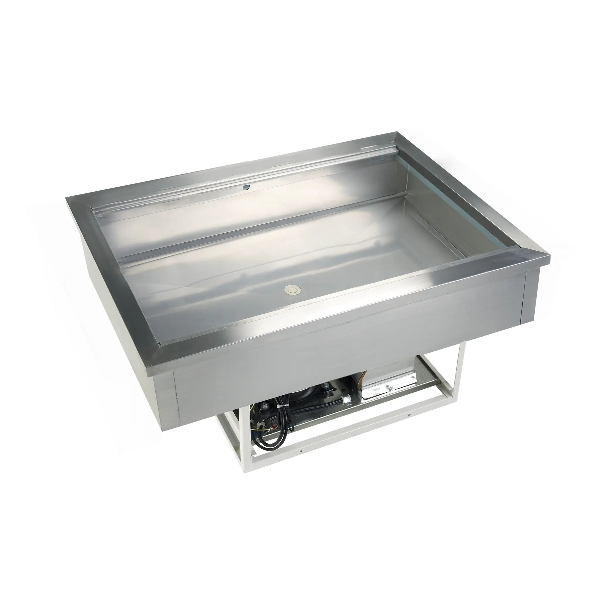 Cuve réfrigérée 2 x GN 1/1 encastrable pour buffet - froid statique