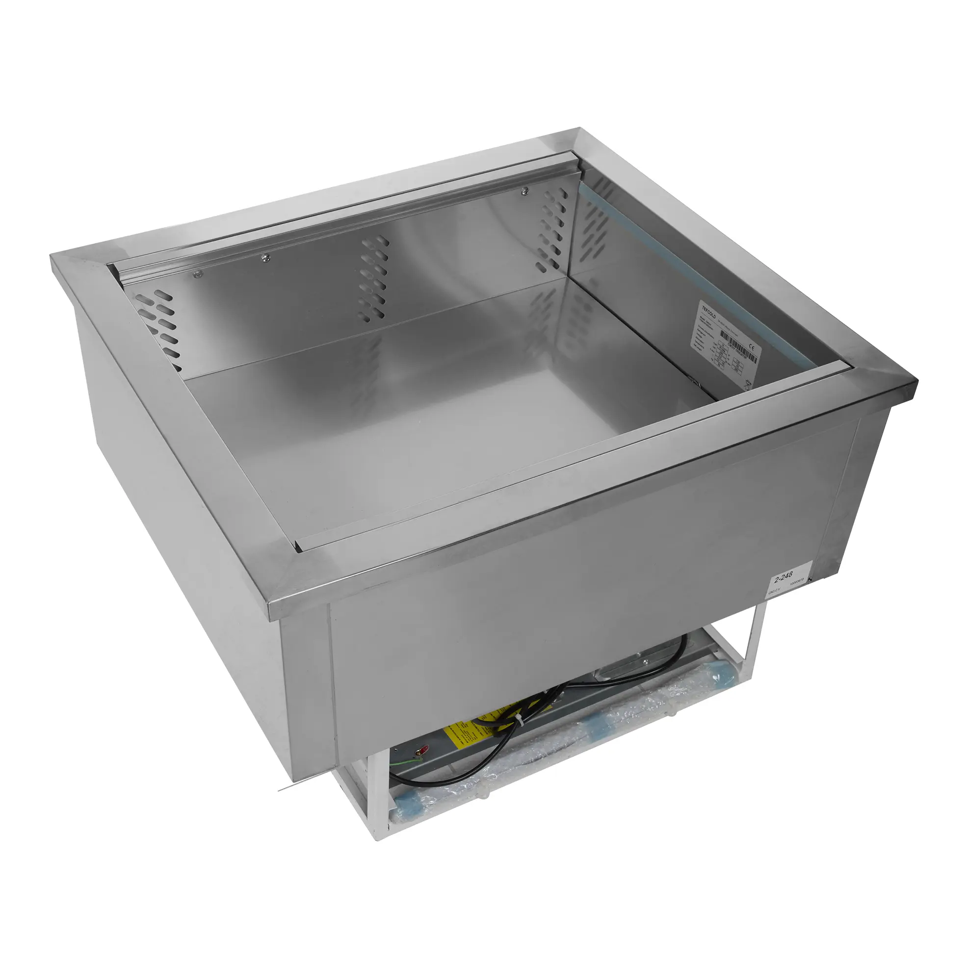Cuve réfrigérée 2 x GN 1/1 encastrable pour buffet - froid ventilé