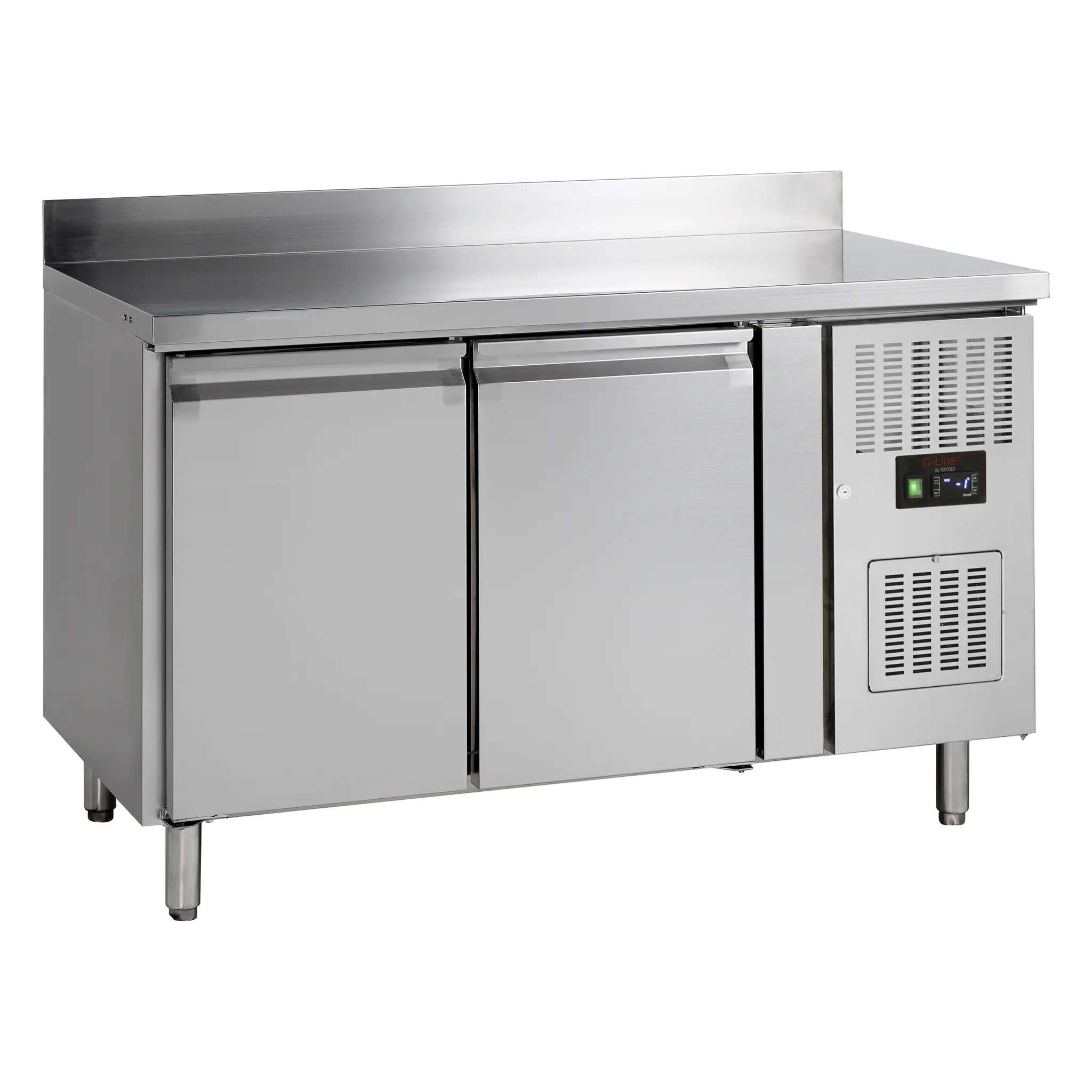 Table réfrigérée positive GN1/1 2 portes  avec dosseret 282 L 