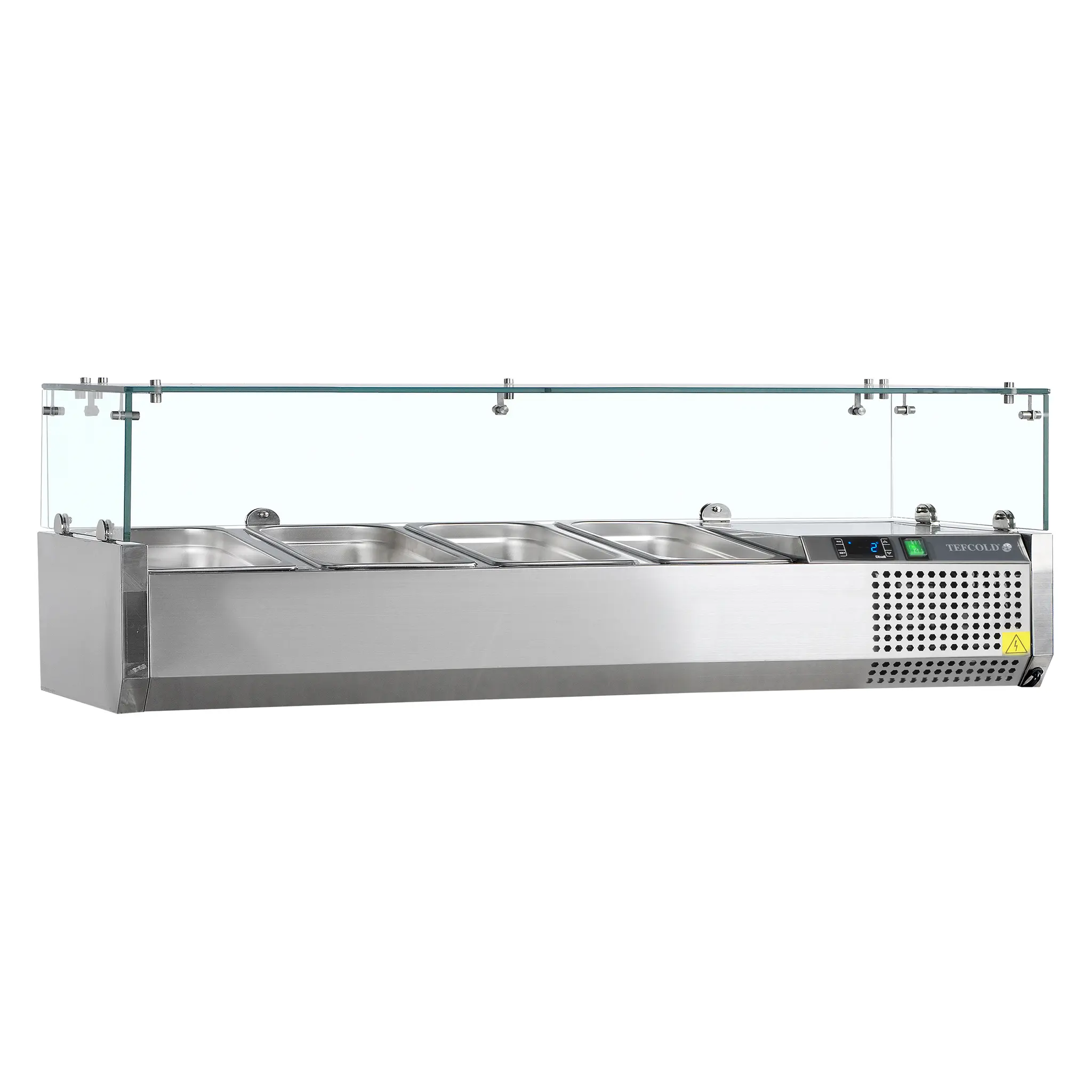 Vitrine à ingrédients 5 GN1/4 pare-haleine vitré