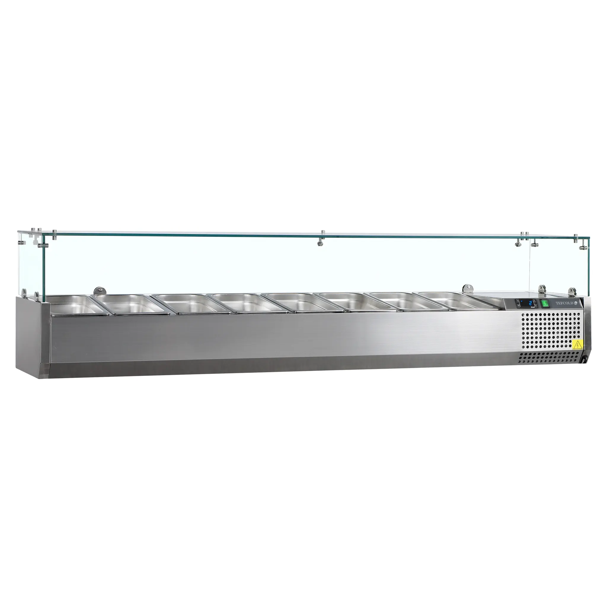 Vitrine à ingrédients 8 GN1/4 pare-haleine vitré