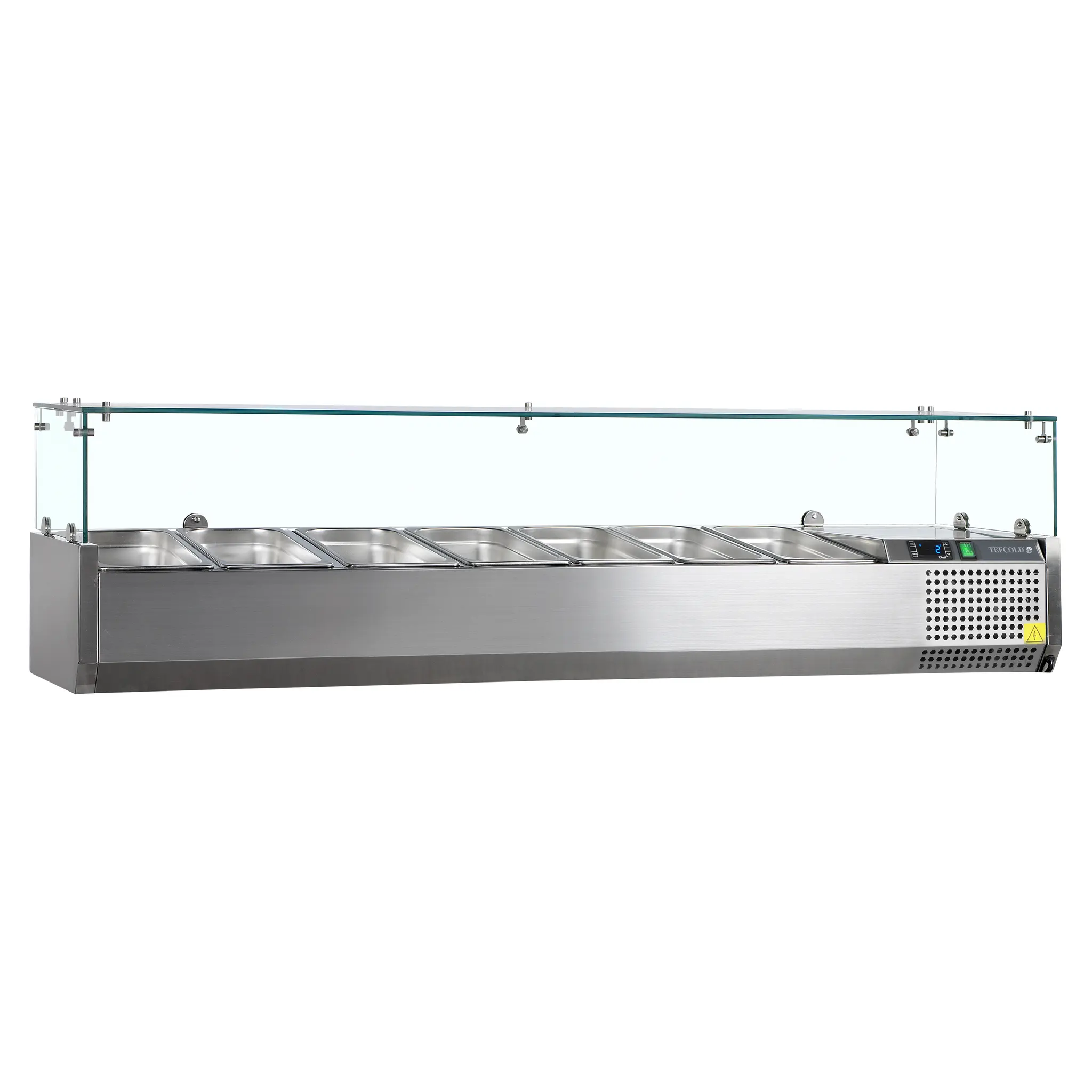 Vitrine à ingrédients 7 GN1/3 pare-haleine vitré