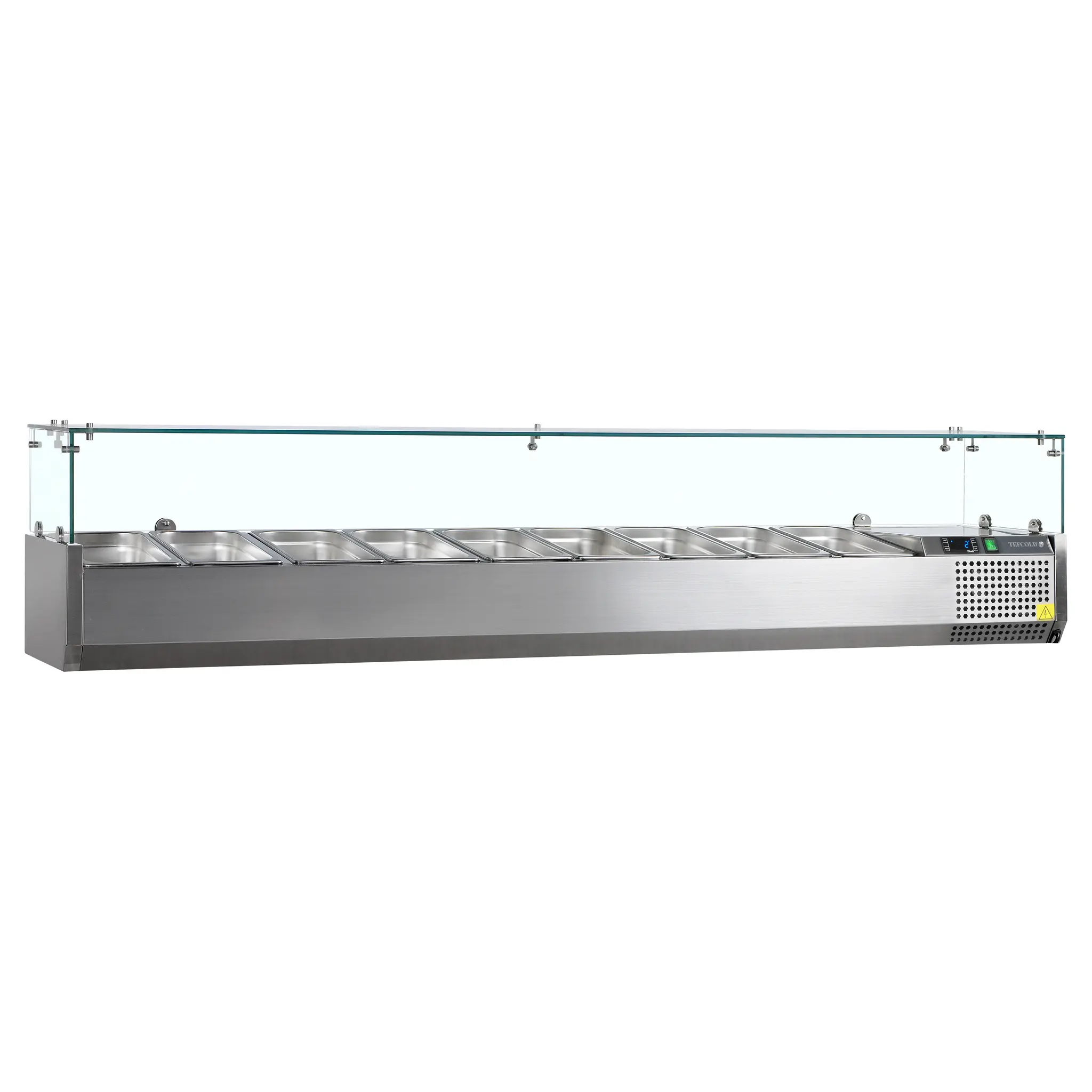 Vitrine à ingrédients 9 GN1/3 pare-haleine vitré