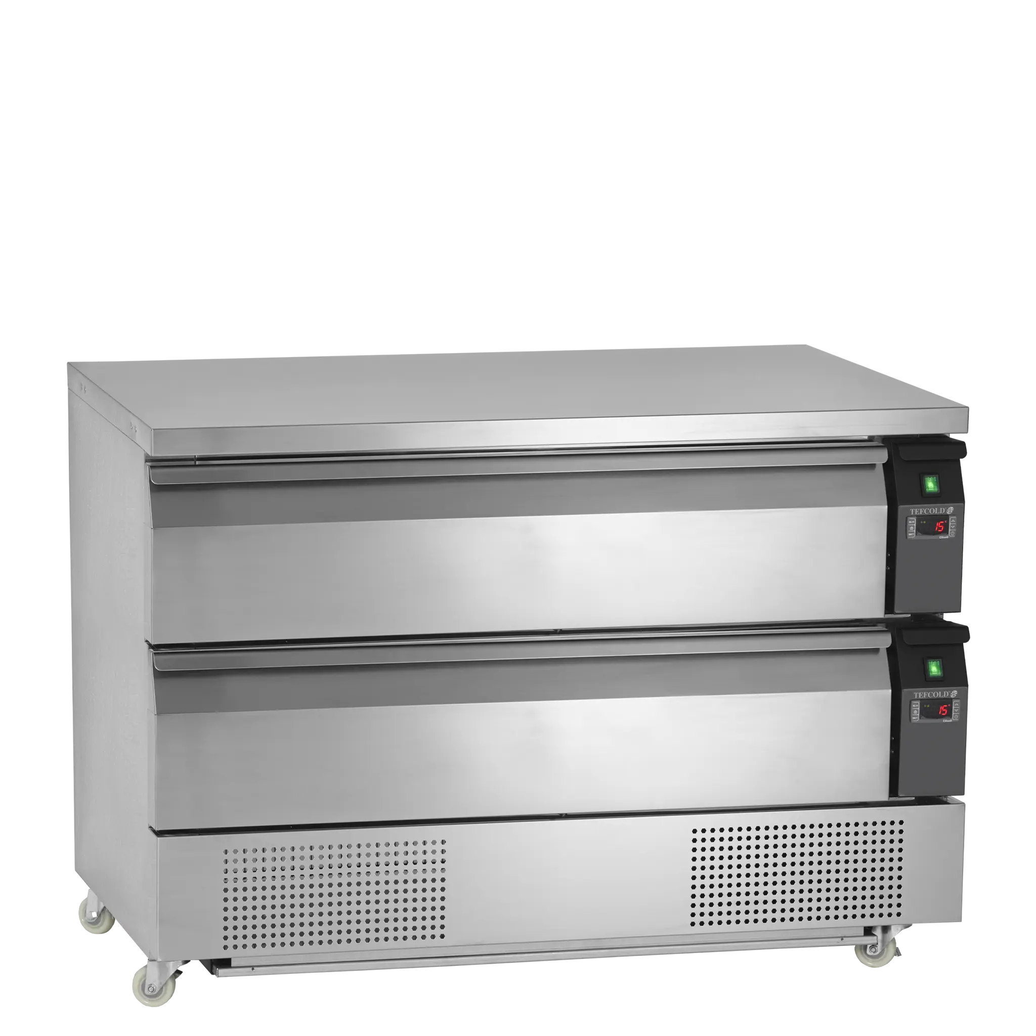 Soubassement réfrigéré positif ou négatif 2 tiroirs 3 x GN 1/1- 78 L
