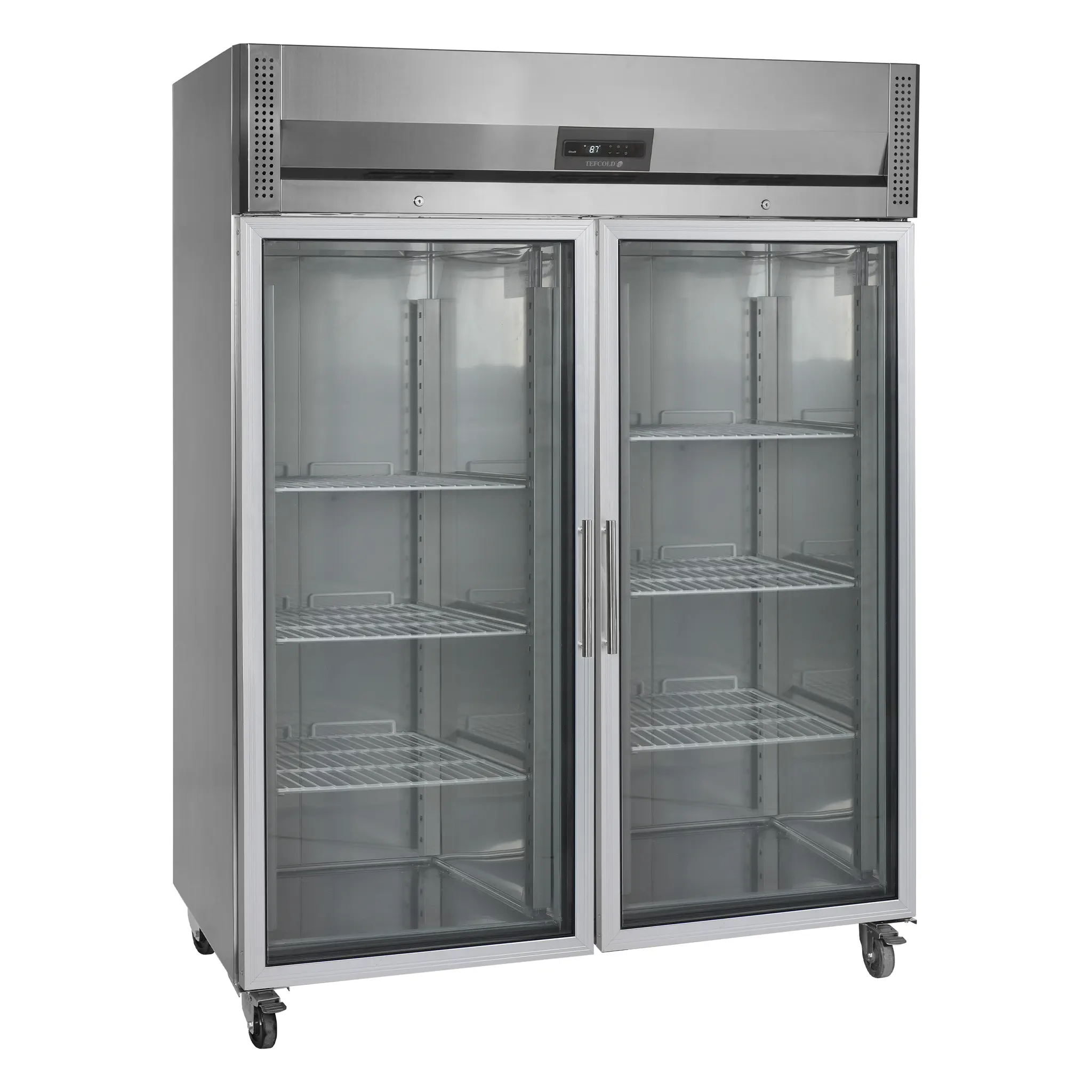 Armoire réfrigérée GN 2/1 2 portes vitrées tout inox 1410 L