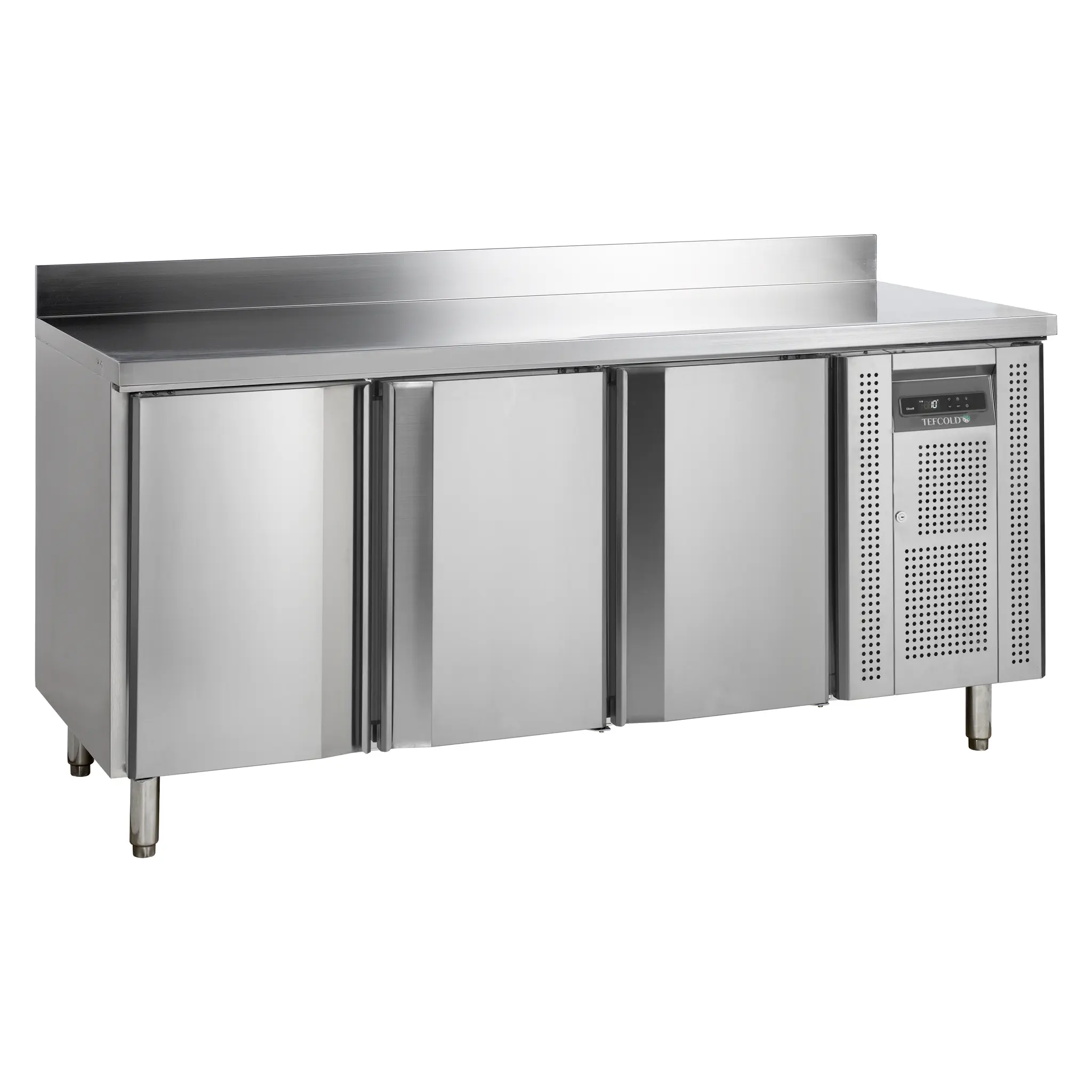 Table réfrigérée positive GN1/1 3 portes  avec dosseret 417 L