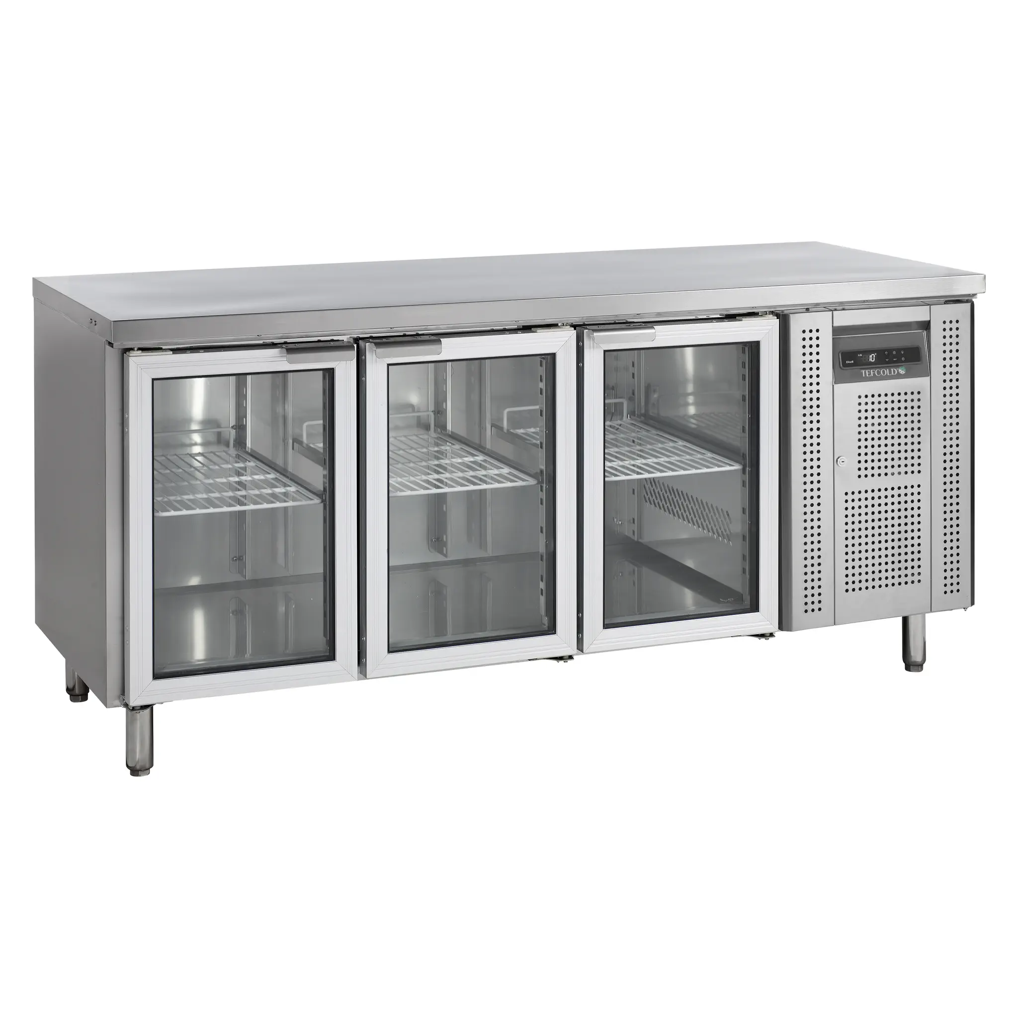 Table réfrigérée positive GN1/1 3 portes vitrées  417 L