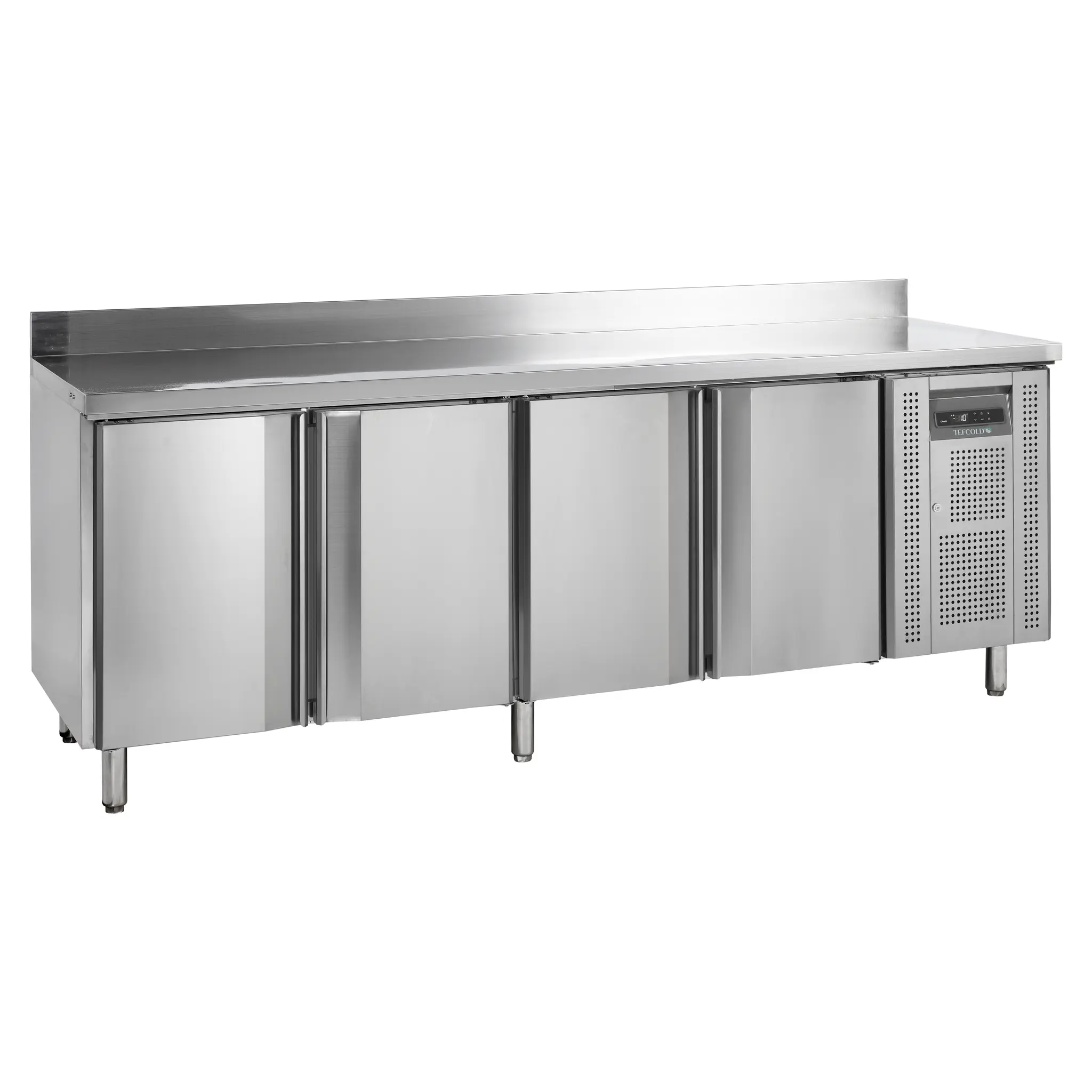 Table réfrigérée négative GN1/1 4 portes  avec dosseret 553 L