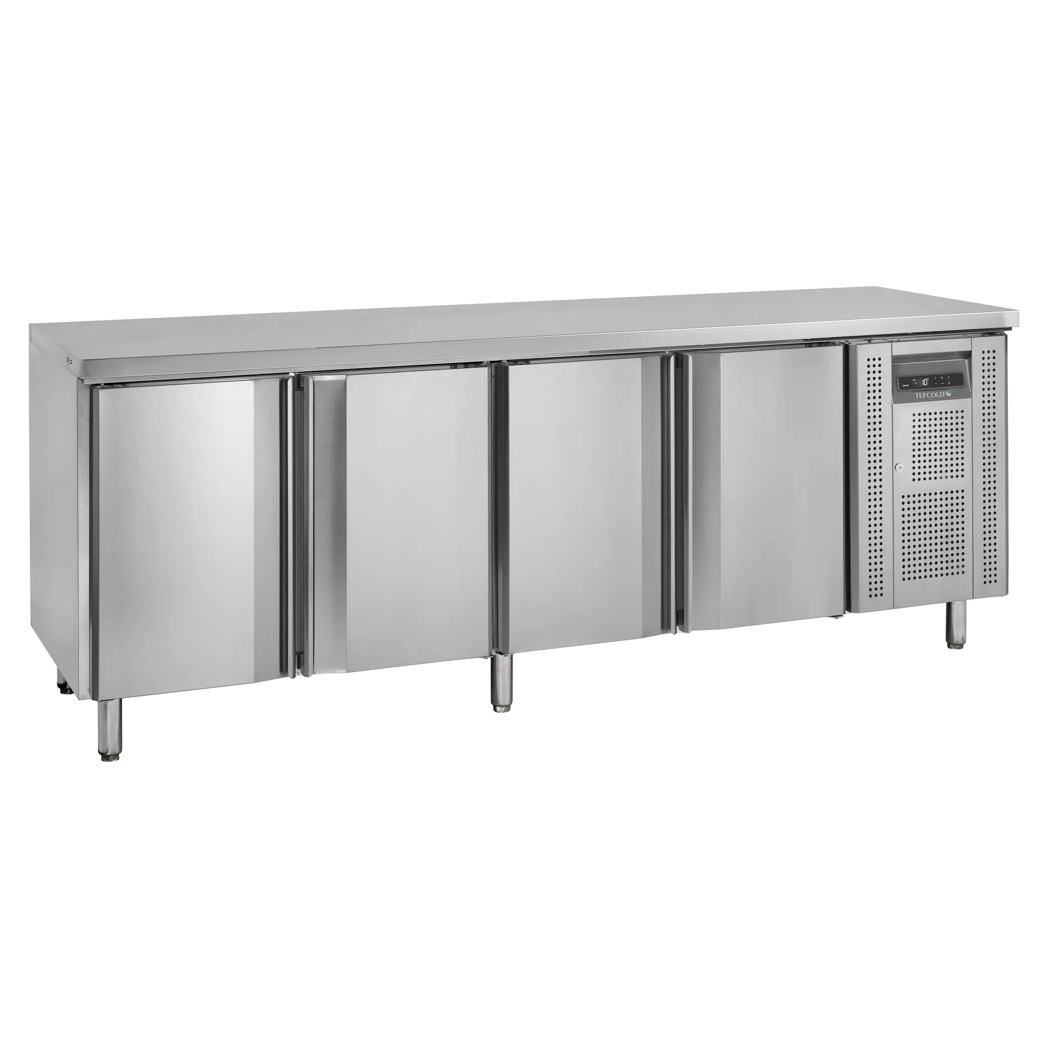 Table réfrigérée négative GN1/1 4 portes  avec dosseret 553 L