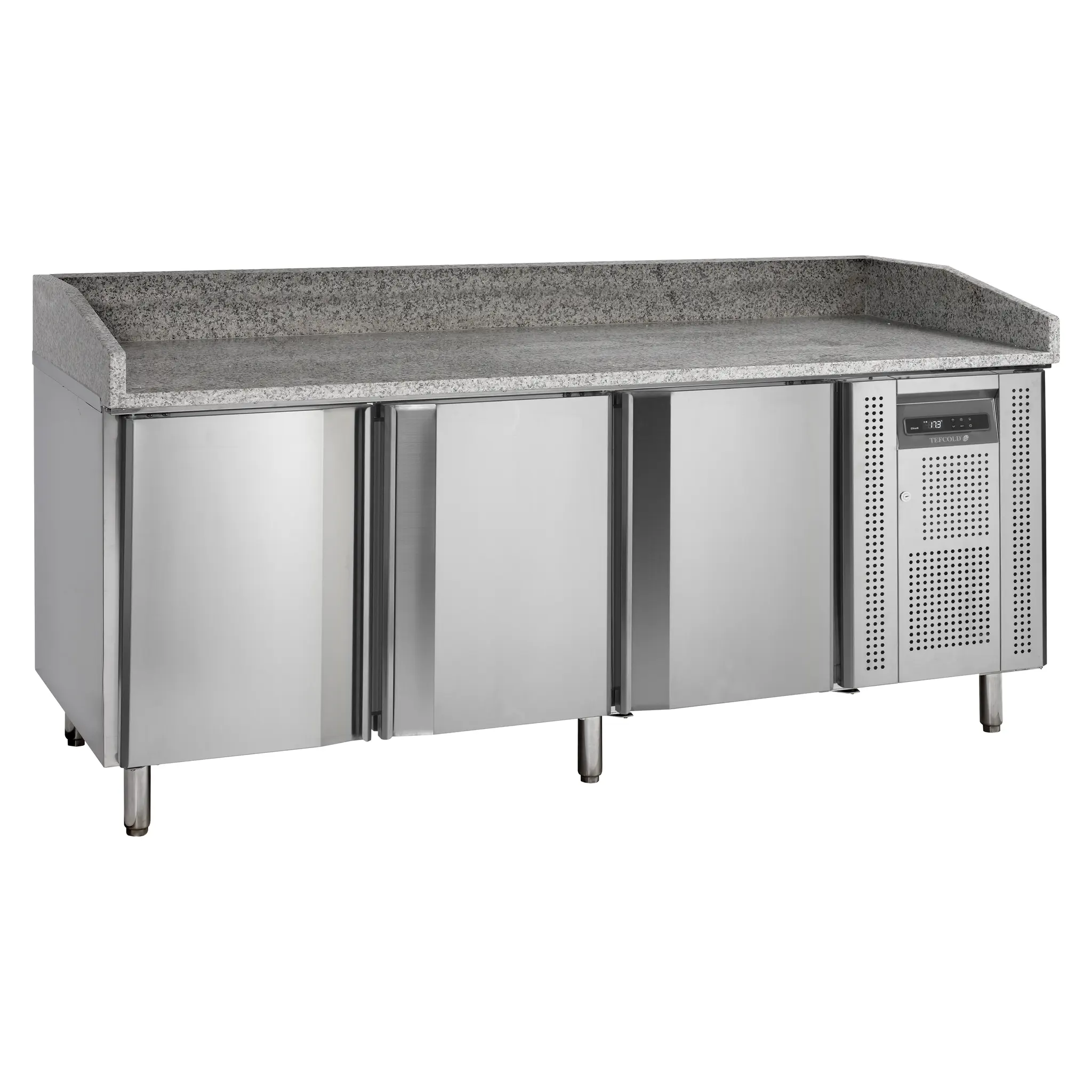 Comptoir à pizza 3 portes plan de travail granit 580 L