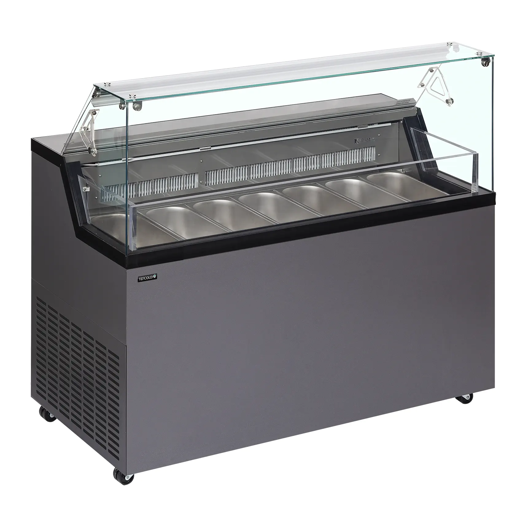 Vitrine comptoir à glaces Mirabella 7 bacs Napoli de 5L