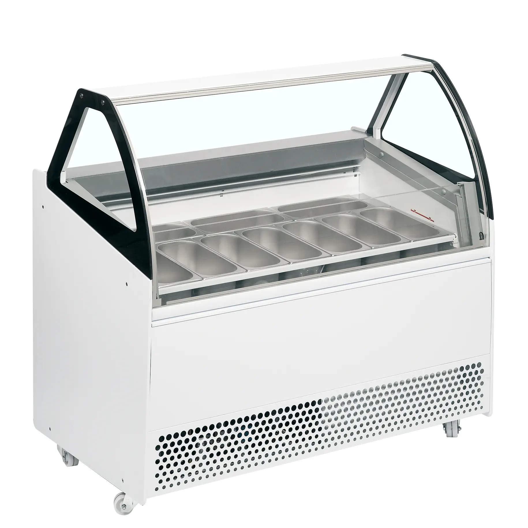 Vitrine ventilée comptoir à glaces Bermuda view 10 bacs Napoli de 5L