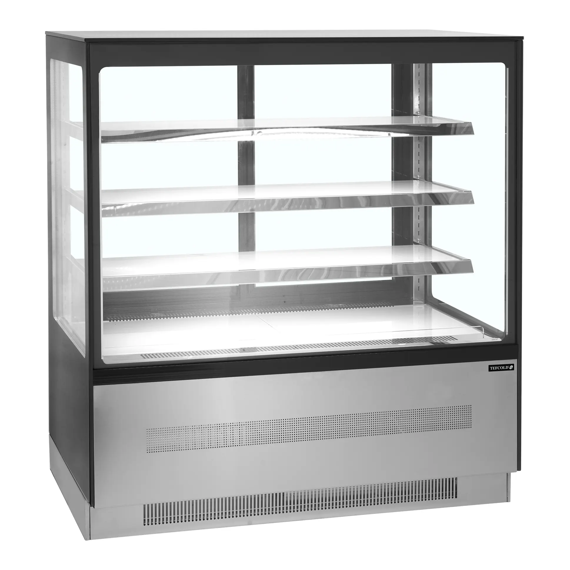 Vitrine à pâtissierie vitre droite 3 étagères 900 mm