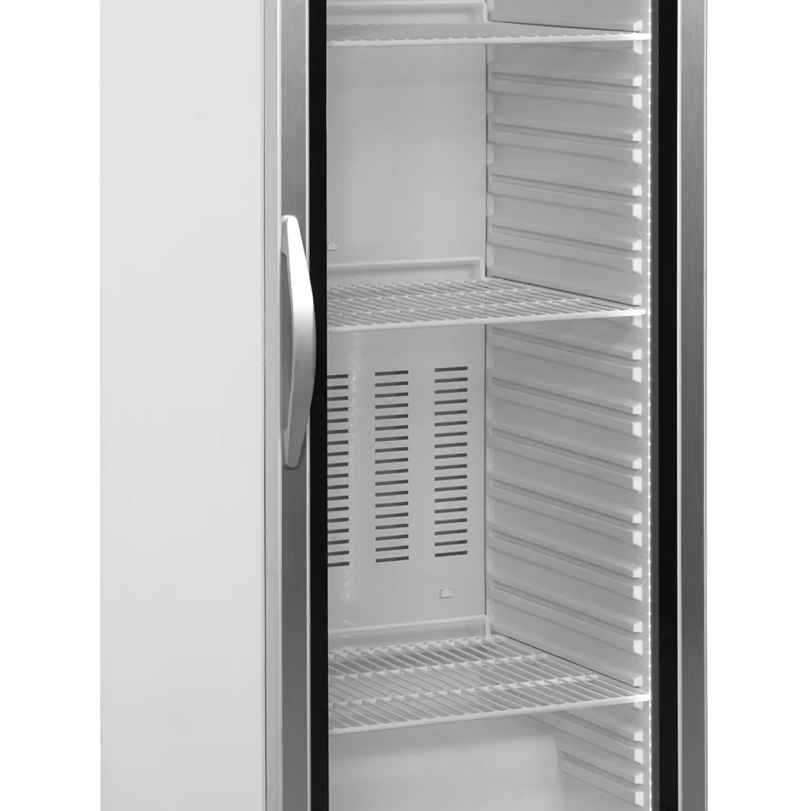 Armoire négative porte vitrée blanche - froid ventilé 200 L
