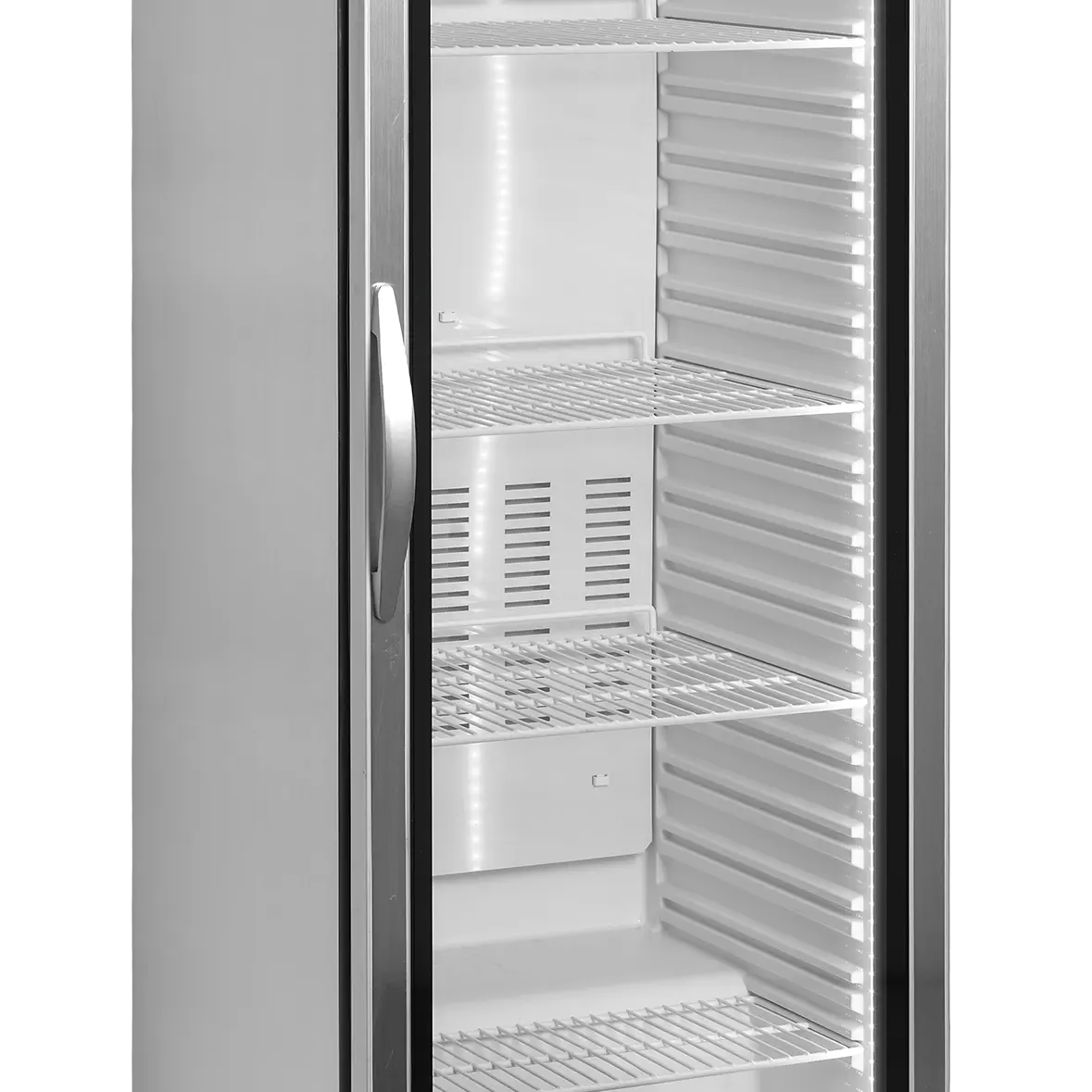 Armoire négative porte vitrée inox - froid ventilé 200 L