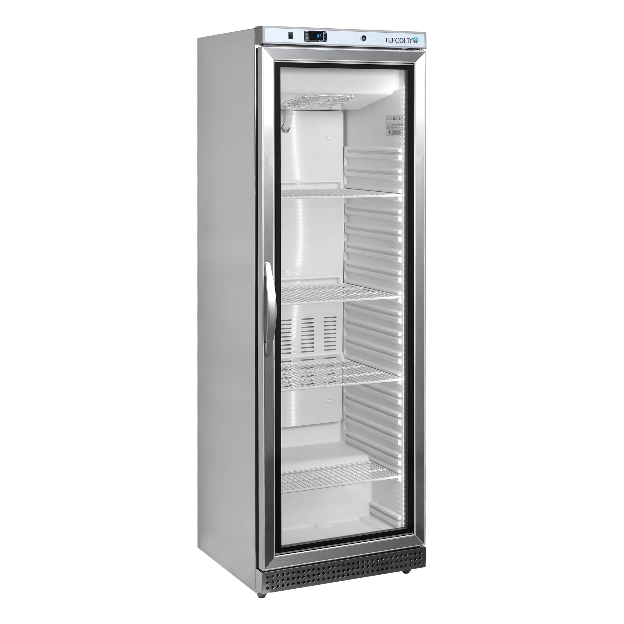 Armoire négative porte vitrée inox - froid ventilé 200 L