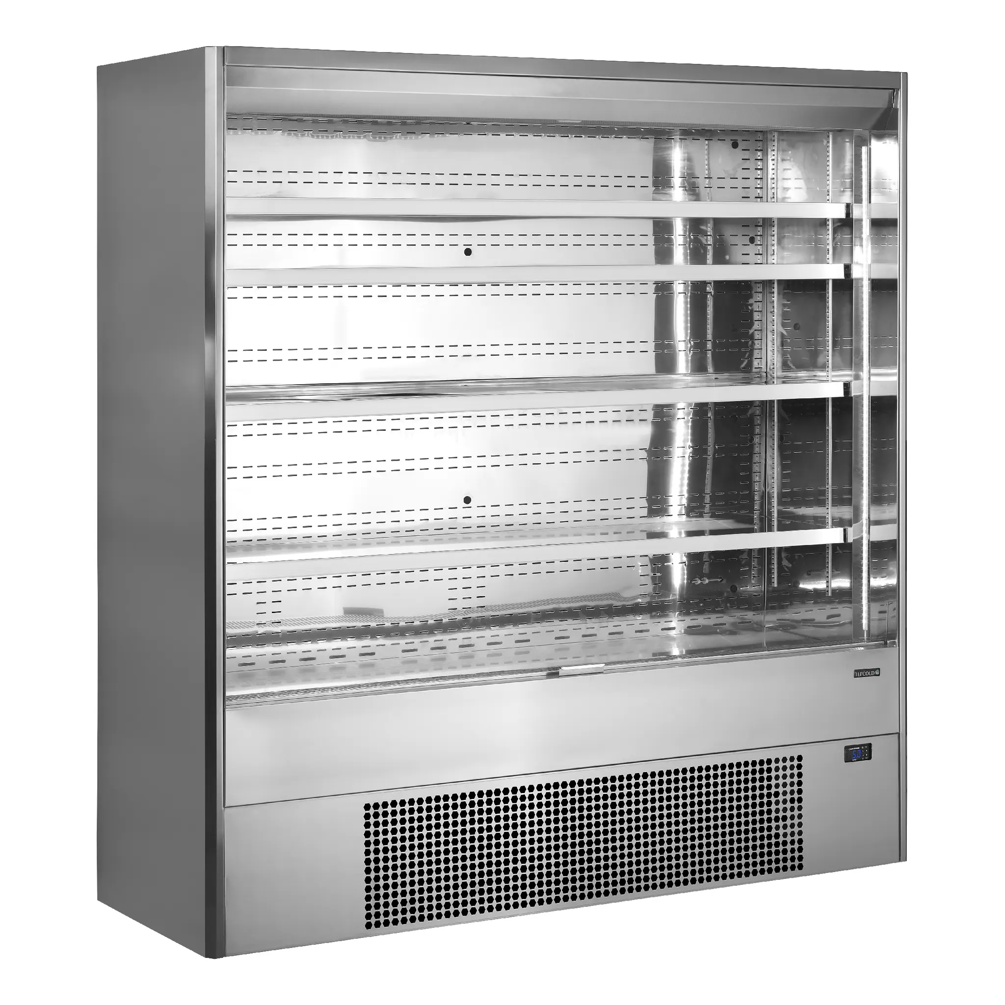 Vitrine murale inox avec rideau de nuit