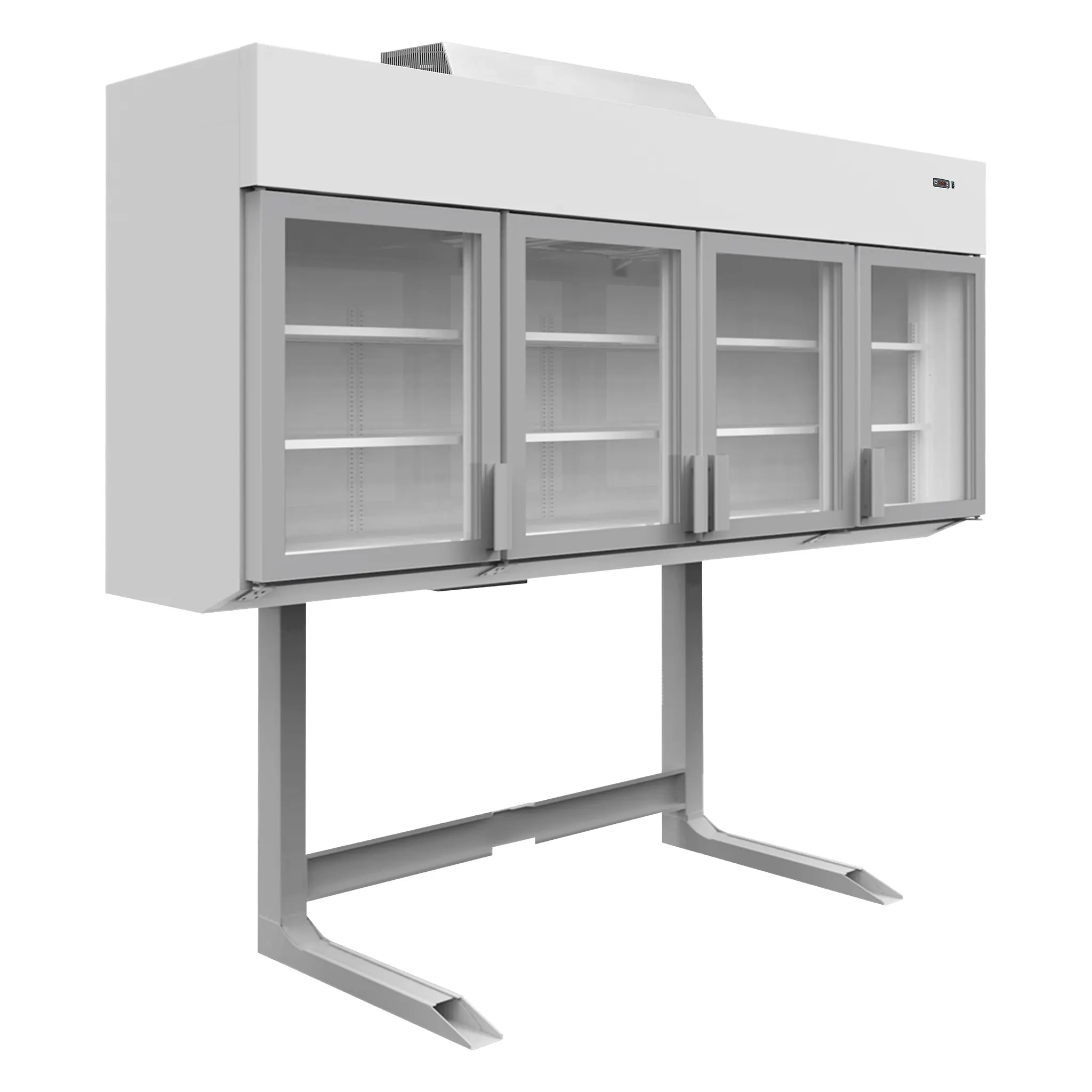 Congélateur/réfrigérateur mural surélevé noir 4 portes 1076 L