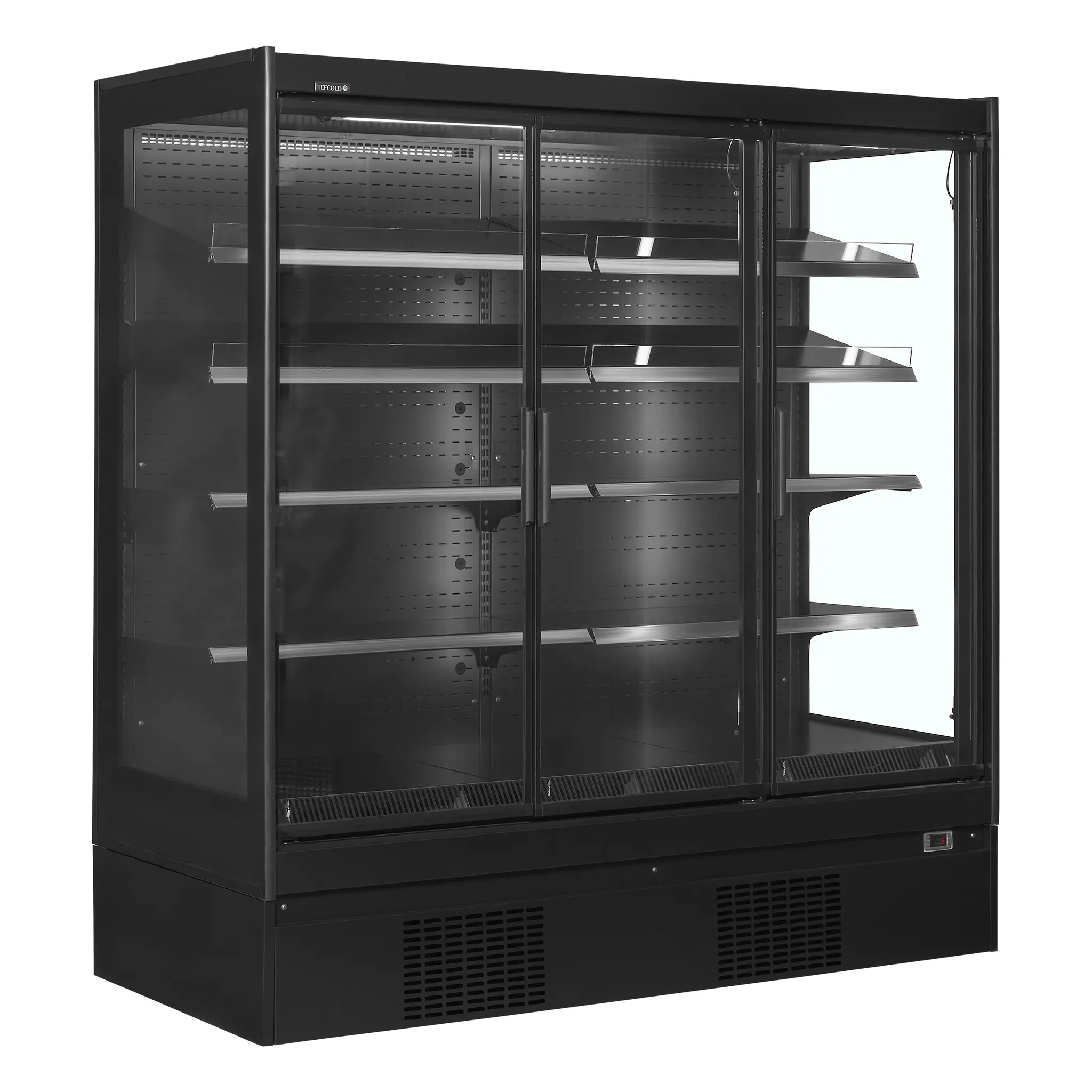 Vitrine murale  panoramique froid positif 3 portes battantes 1350 L
