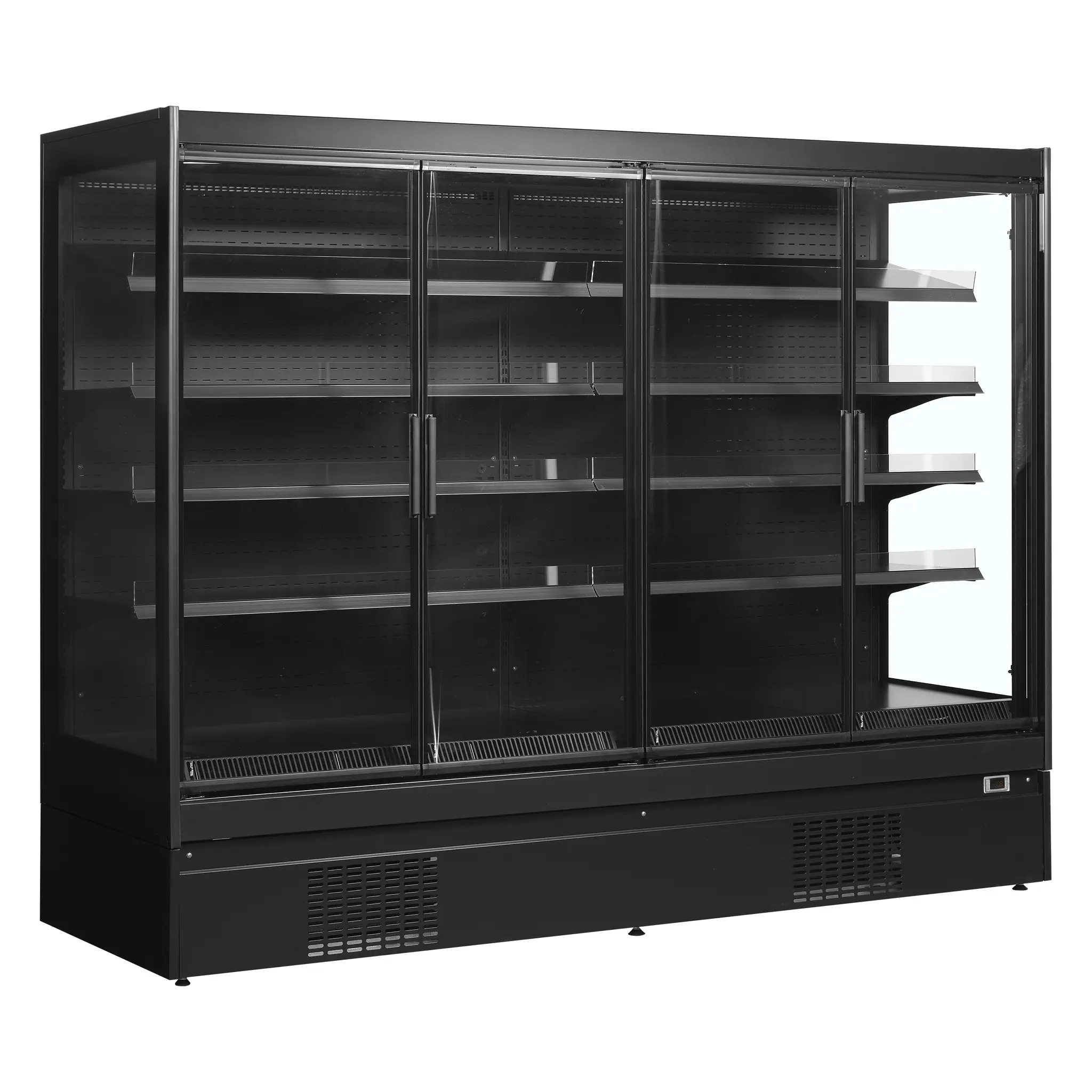 Vitrine murale  panoramique froid positif 4 portes battantes 1785 L