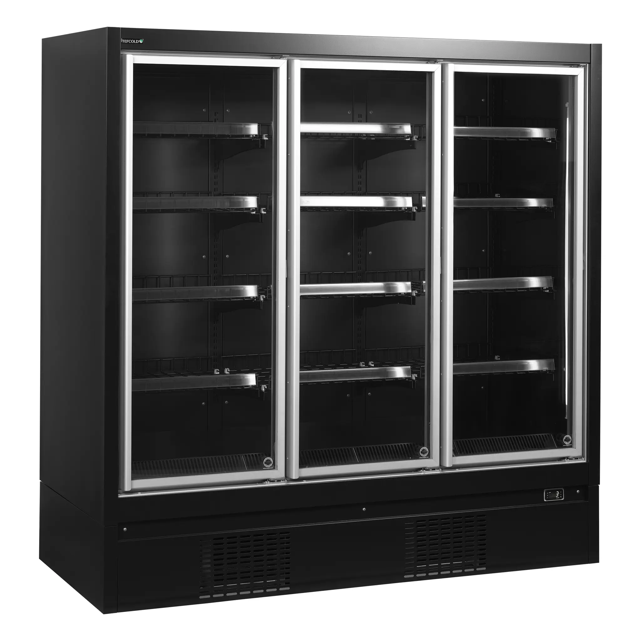 Vitrine murale  panoramique froid négatif 3 portes battantes 1350 L