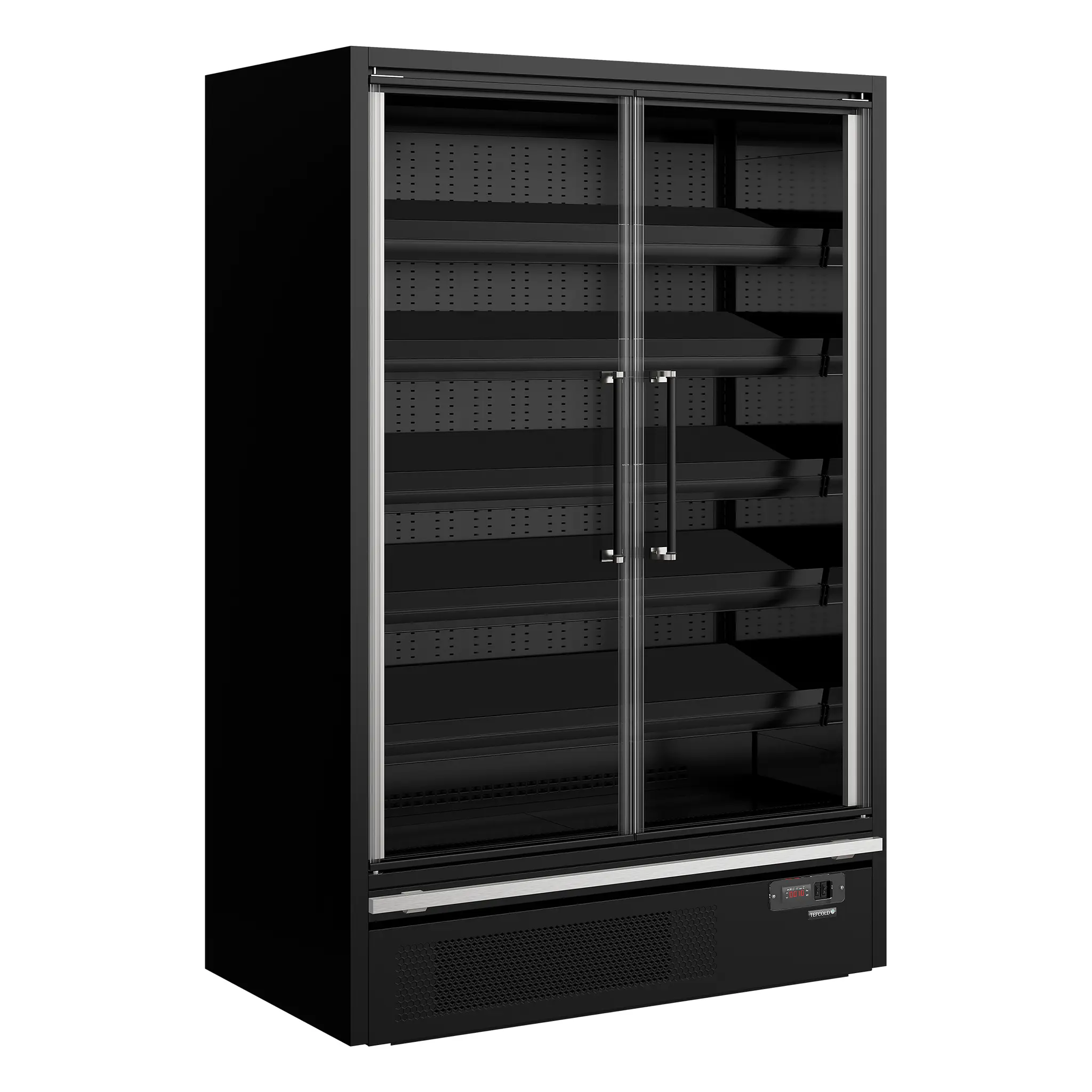 Vitrine réfrigérée pour supermarché 2 portes vitrées battantes 1443 L