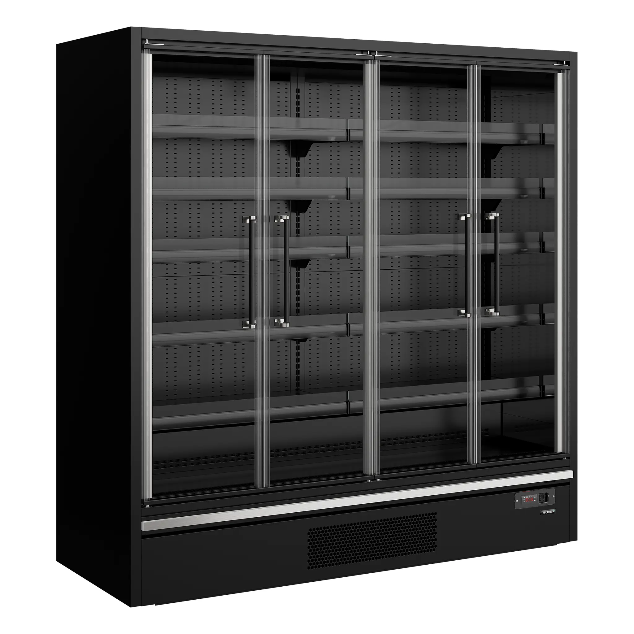 Vitrine réfrigérée pour supermarché 4 portes vitrées battantes 2165 L