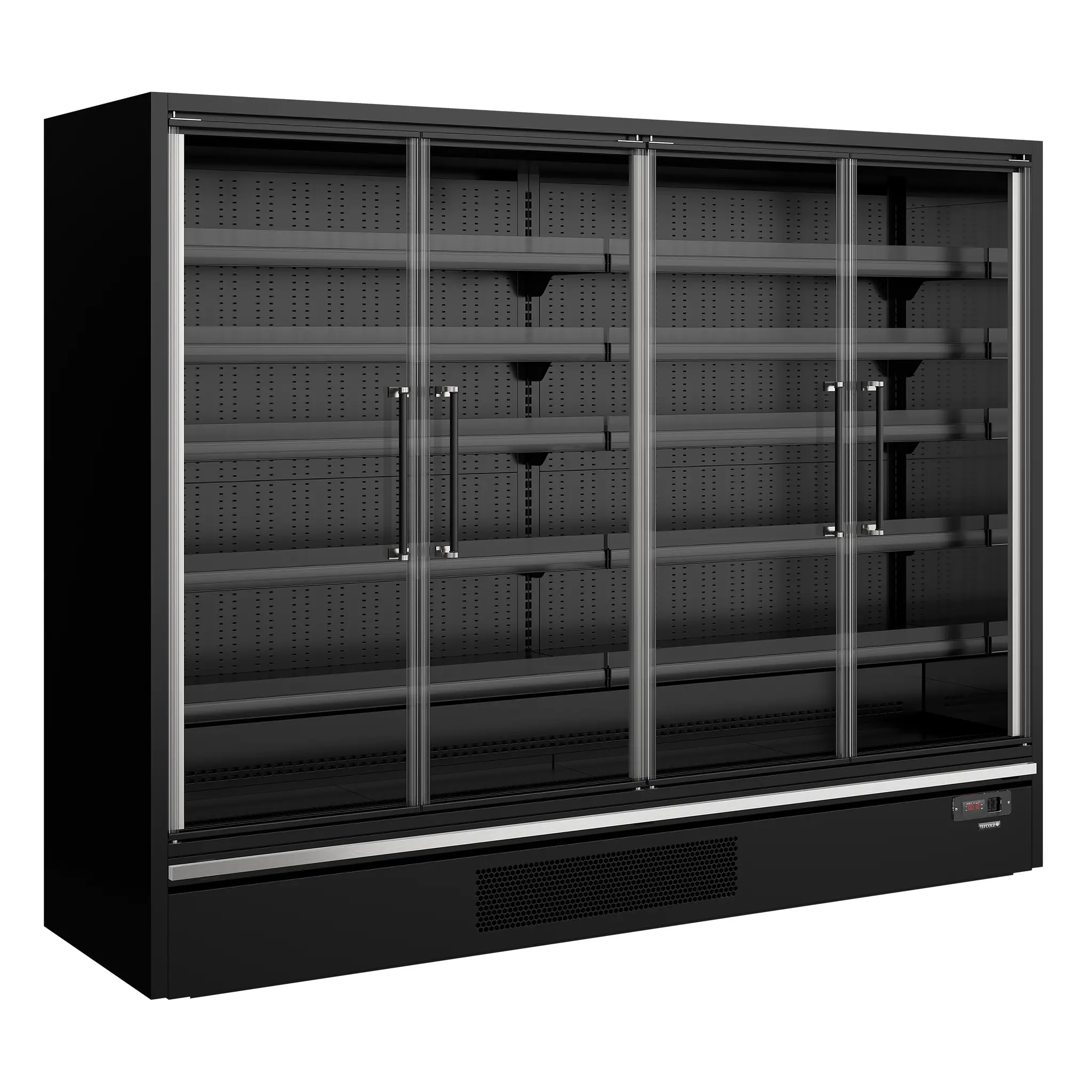 Vitrine réfrigérée pour supermarché 4 portes vitrées battantes 2887 L