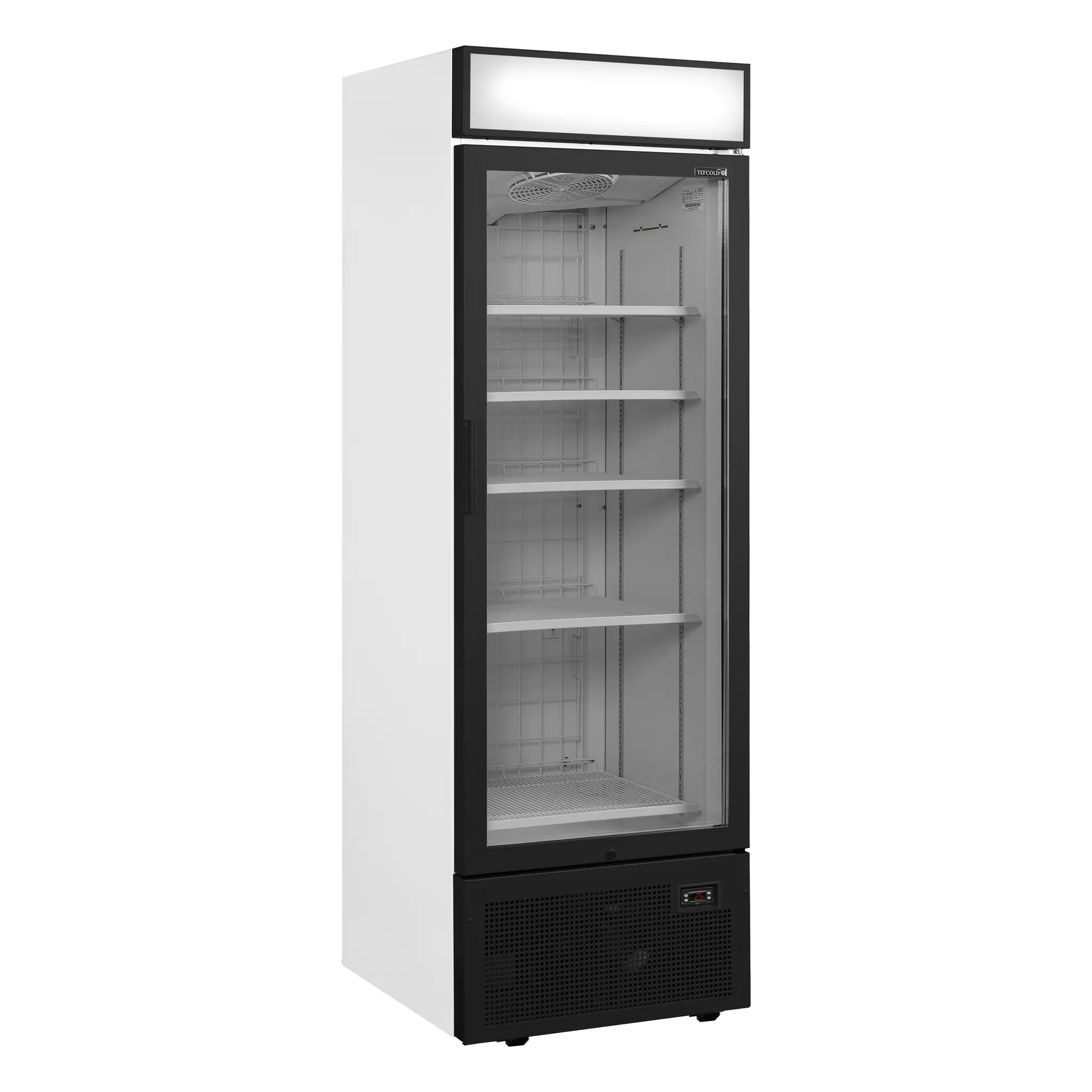 Armoire négative porte vitrée avec bandeau lumineux - froid ventilé 544 L