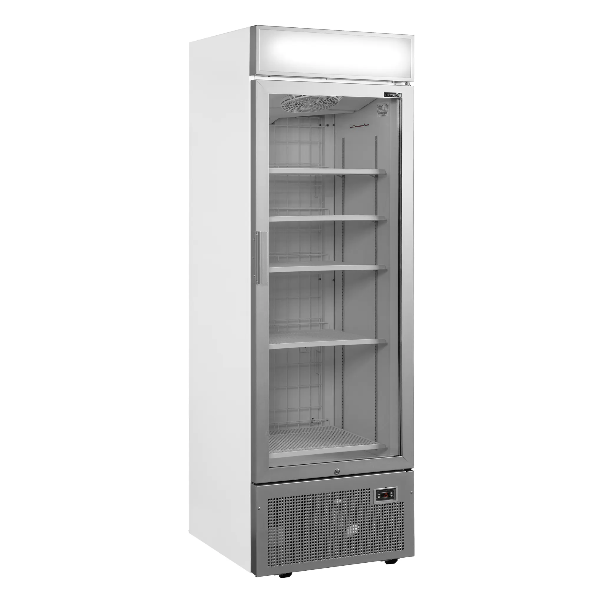 Armoire négative porte vitrée avec bandeau lumineux - froid ventilé 544 L