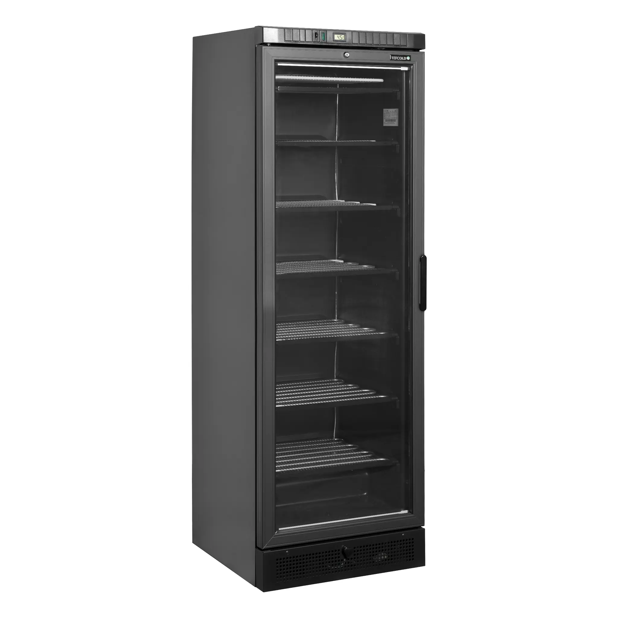 Armoire réfrigérée noire froid négatif ouverture vers la gauche 300L