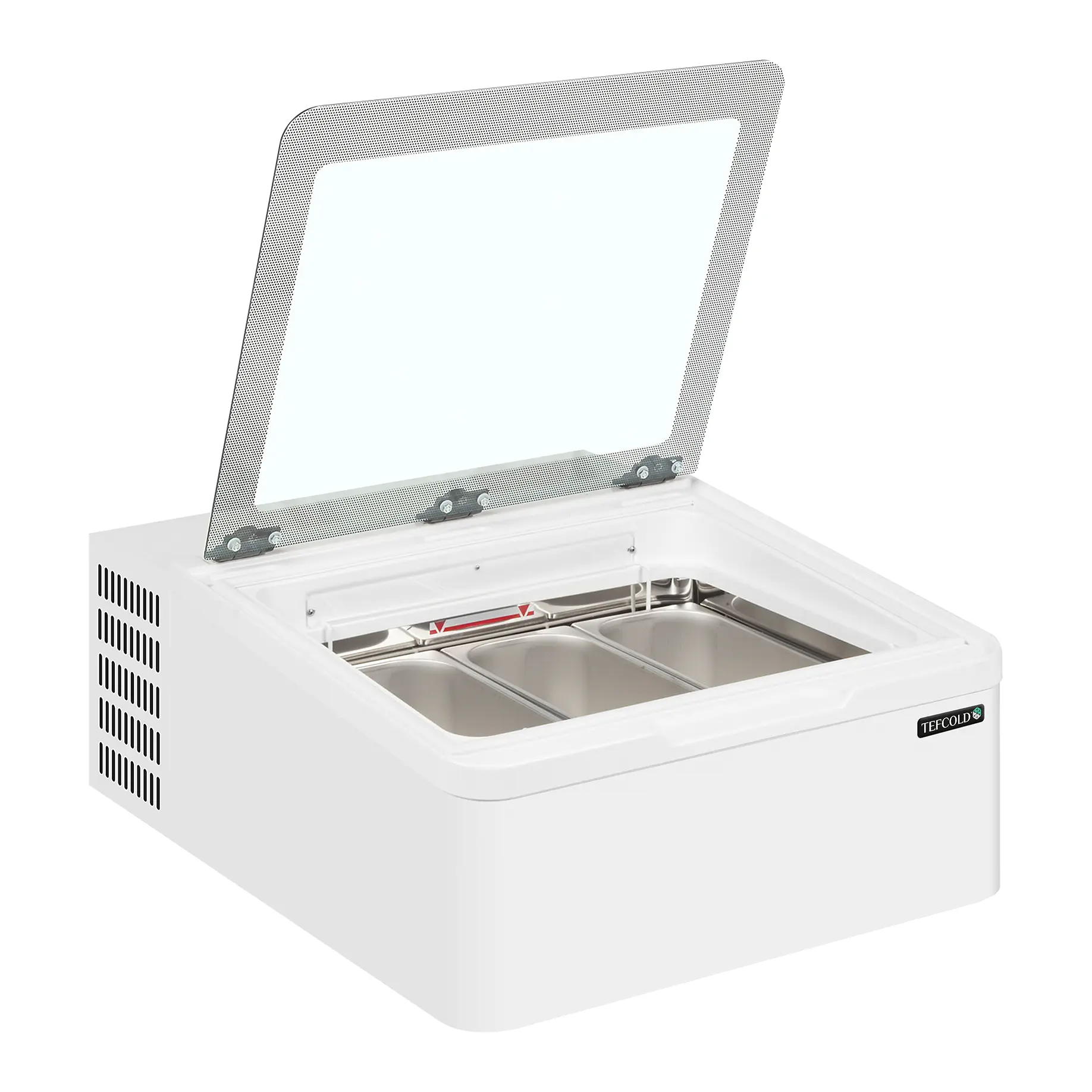Vitrine de comptoir pour 3 bacs de glace 35 L