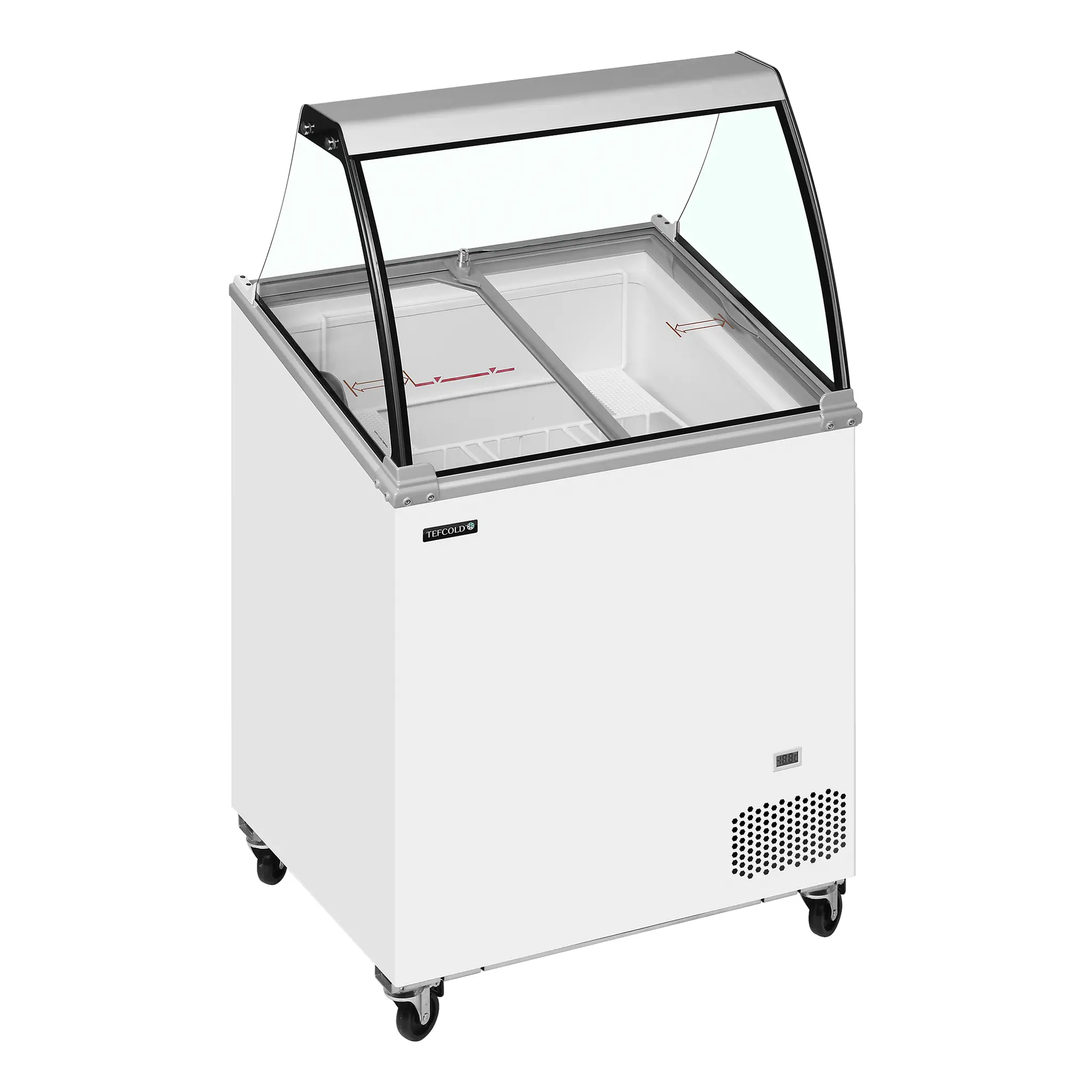 Congélateur à crème glacée avec pare-haleine vitré 176 L