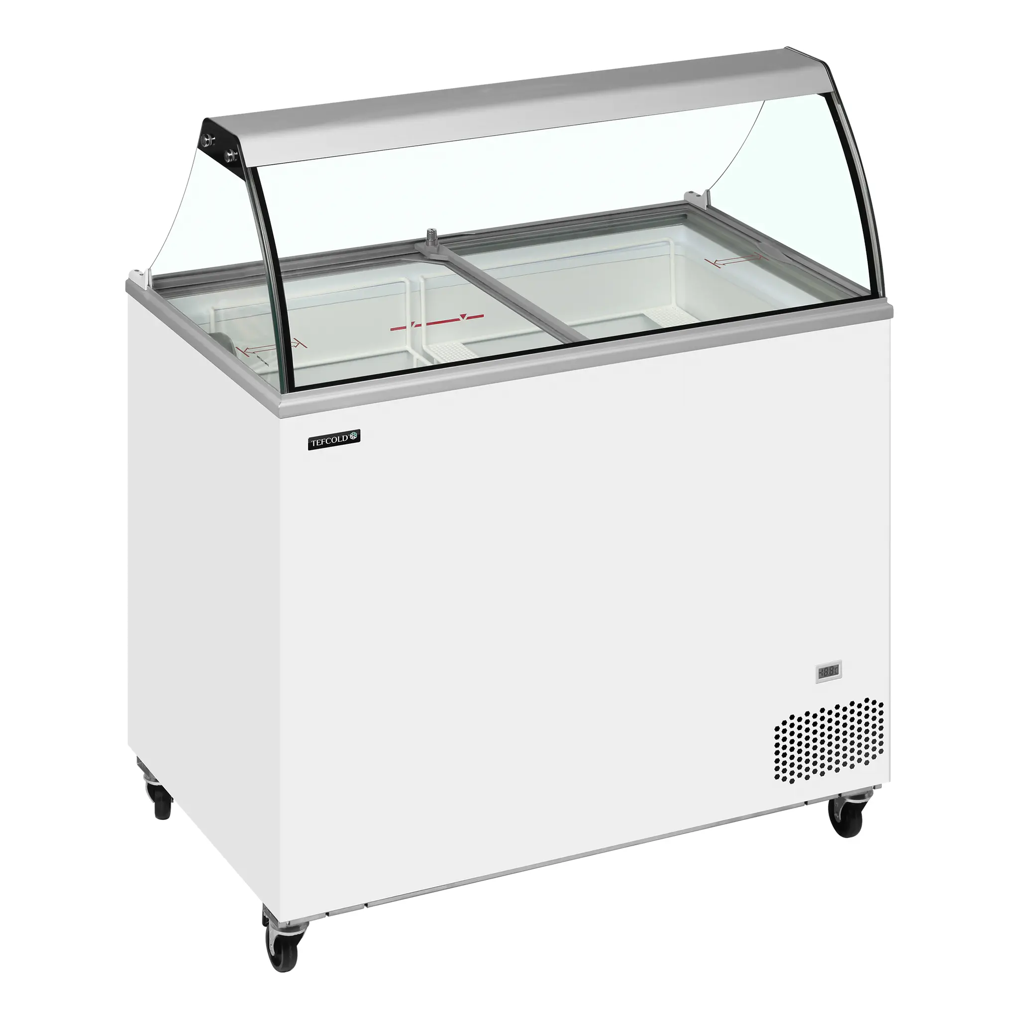 Congélateur à crème glacée avec pare-haleine vitré 296 L