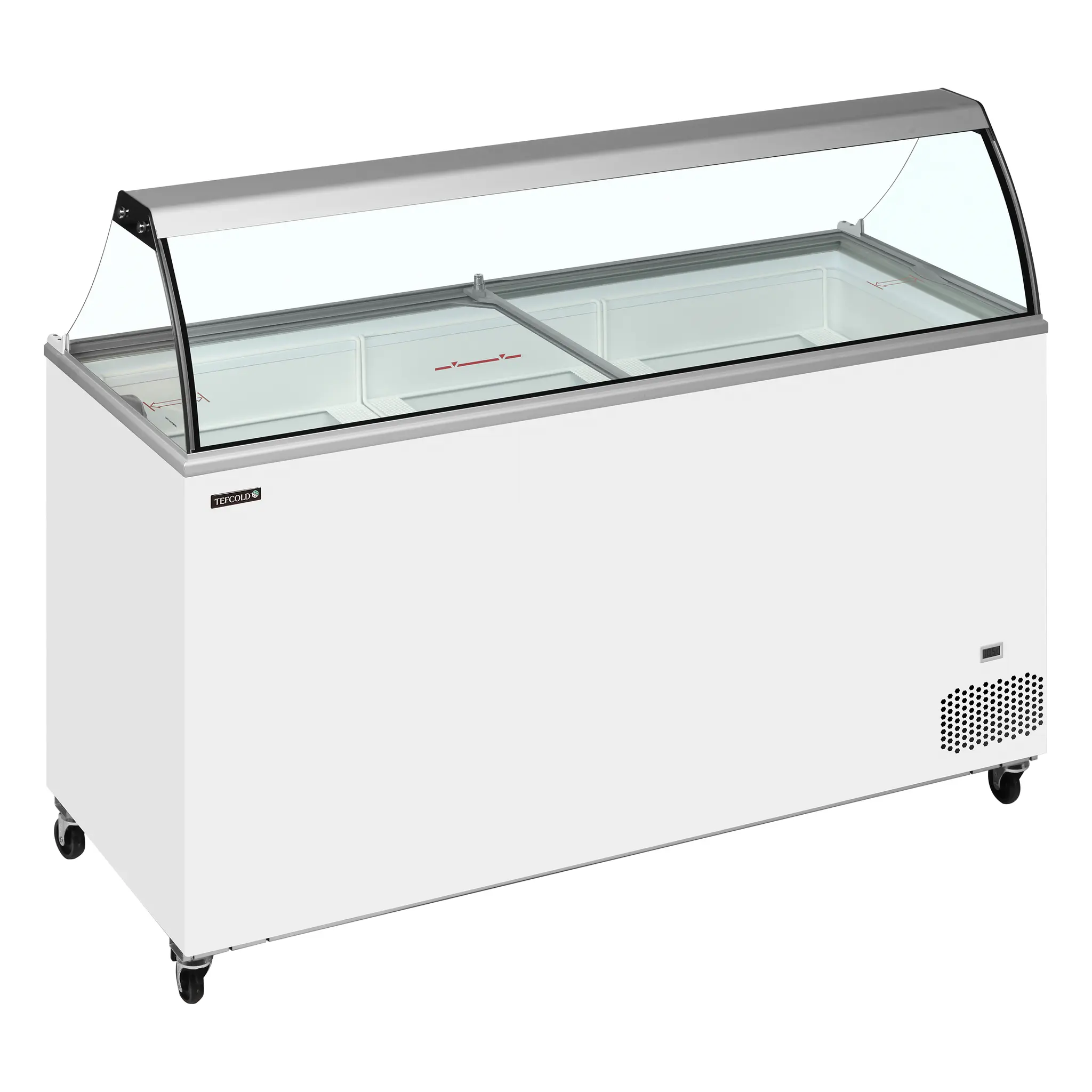 Congélateur à crème glacée avec pare-haleine vitré 491 L