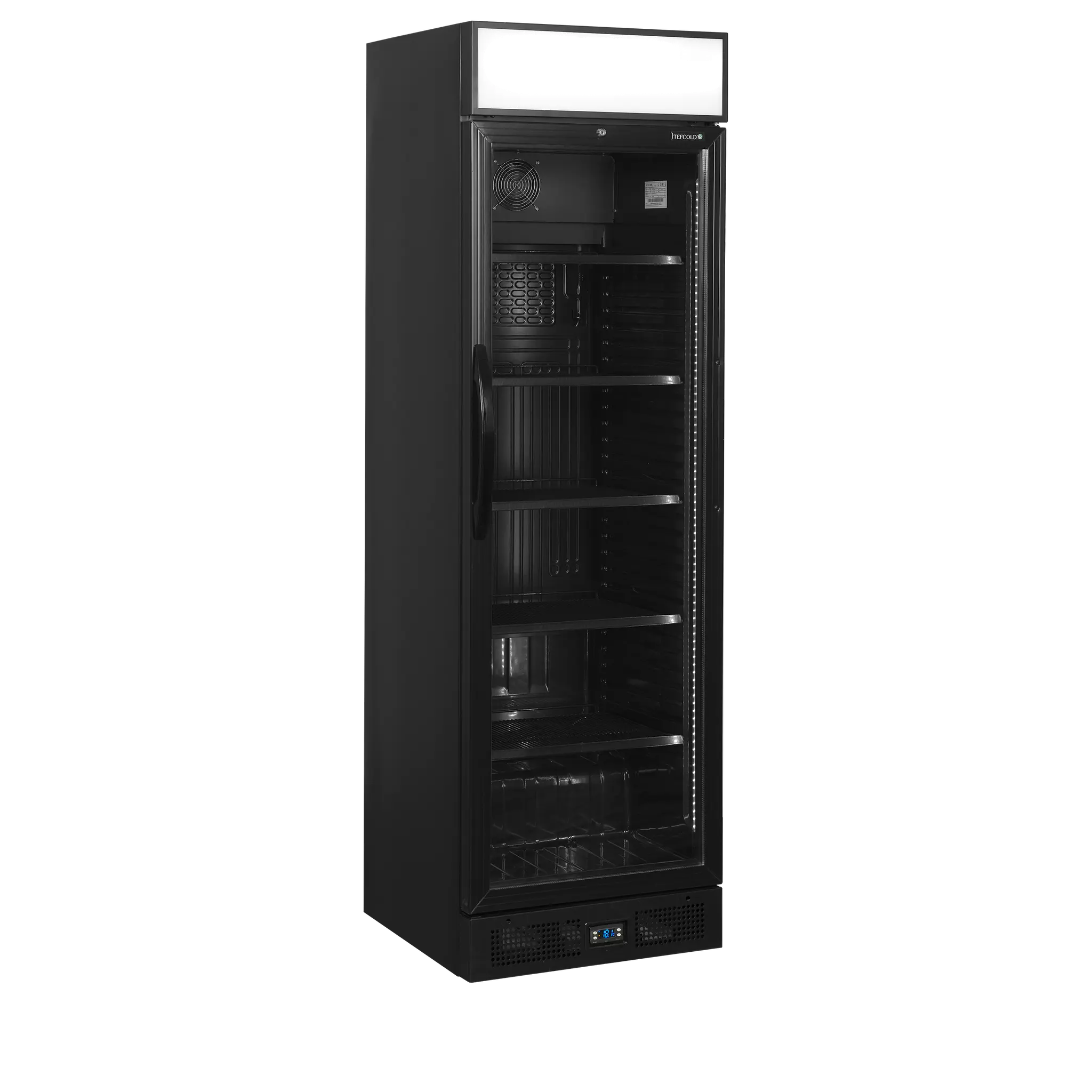 Réfrigérateur à boissons noir avec bandeau lumineux  358 L