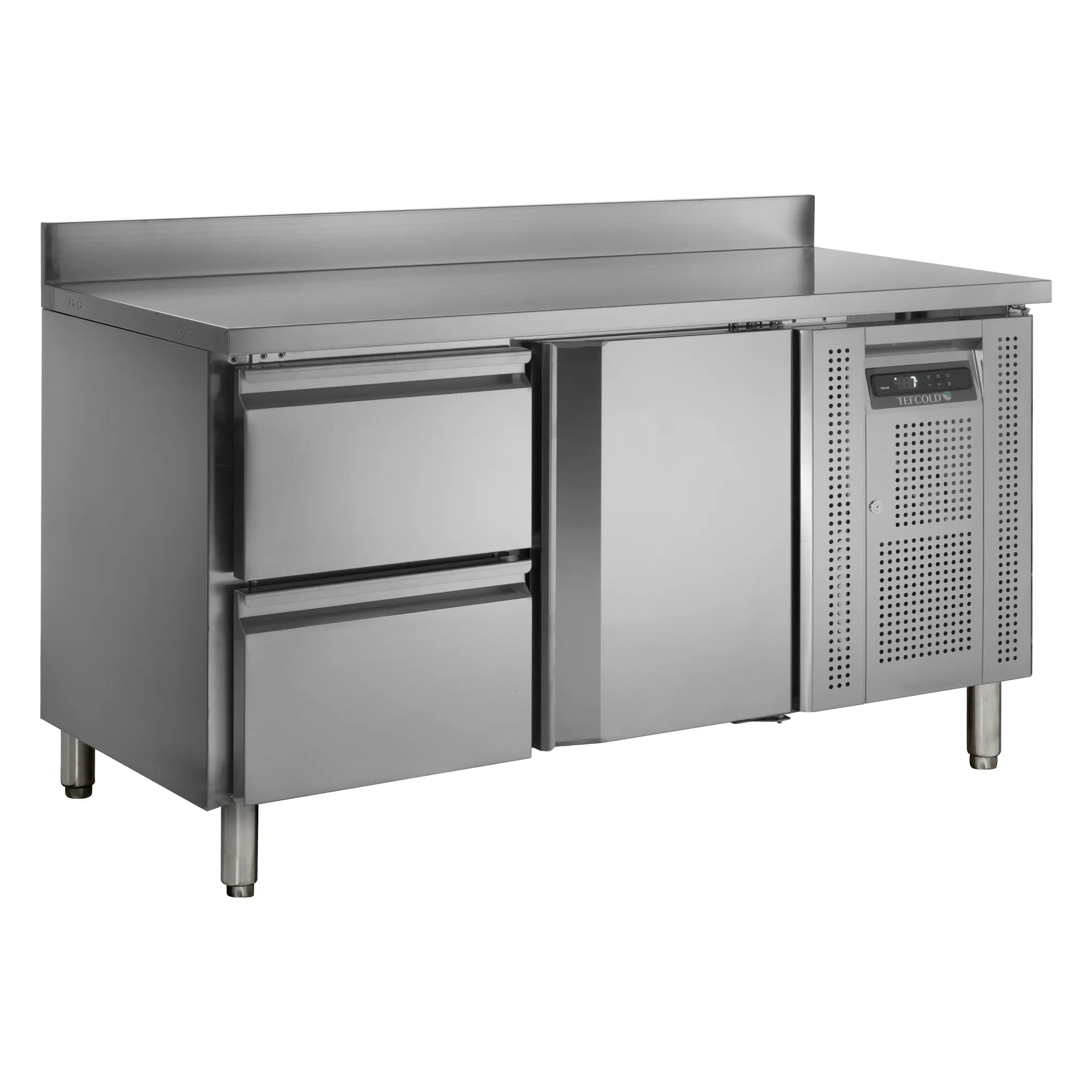 Table réfrigérée positive GN1/1 1 portes  avec dosseret 282 L