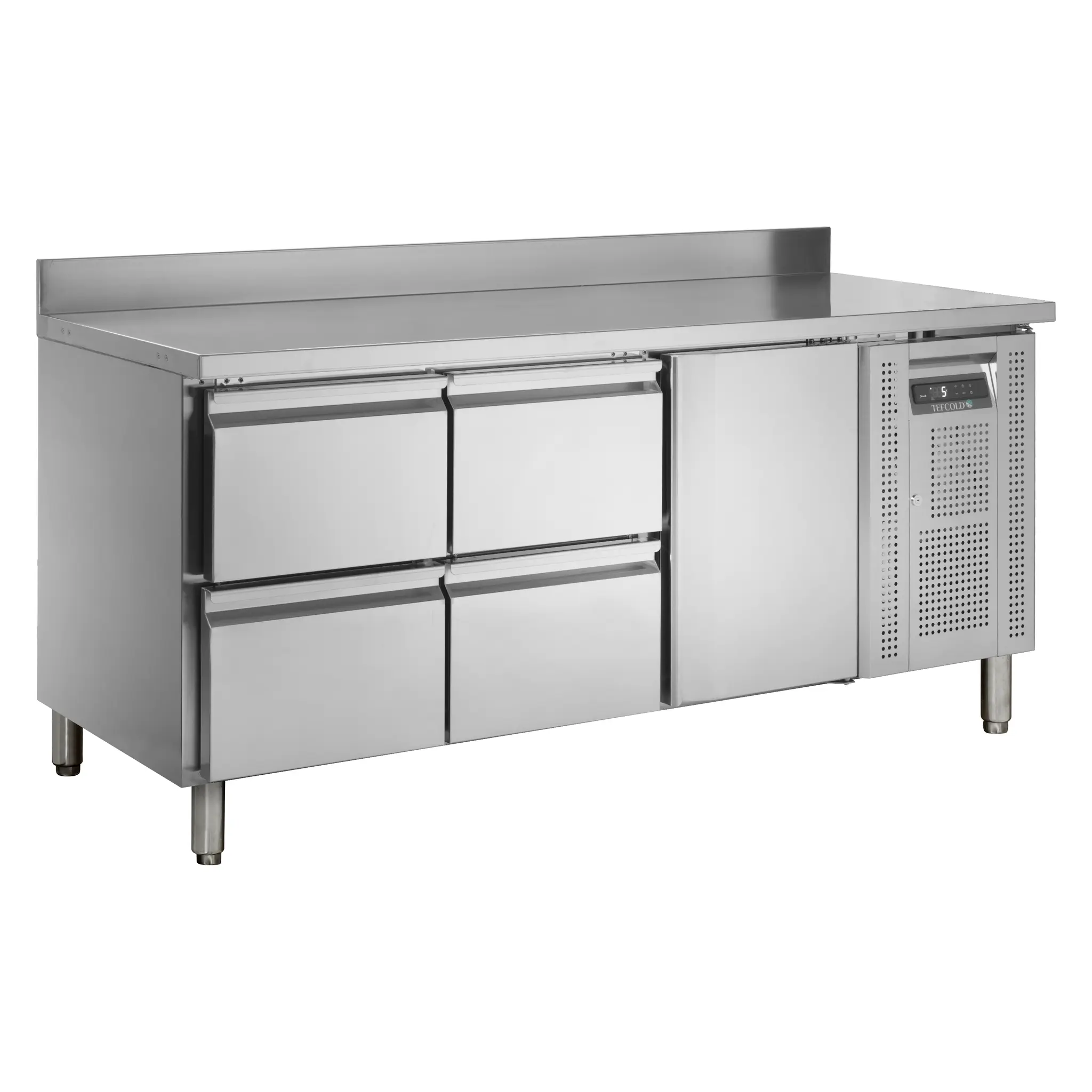 Table réfrigérée positive GN1/1 1 portes  avec dosseret 417 L