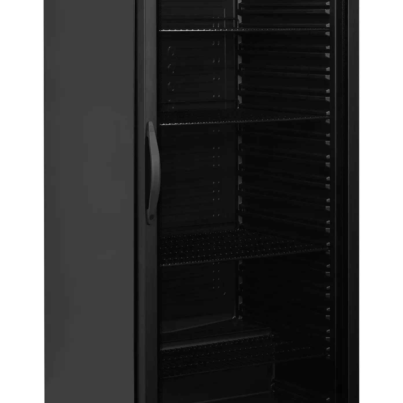 Armoire réfrigérée GN 2/1 porte vitrée noire 605L