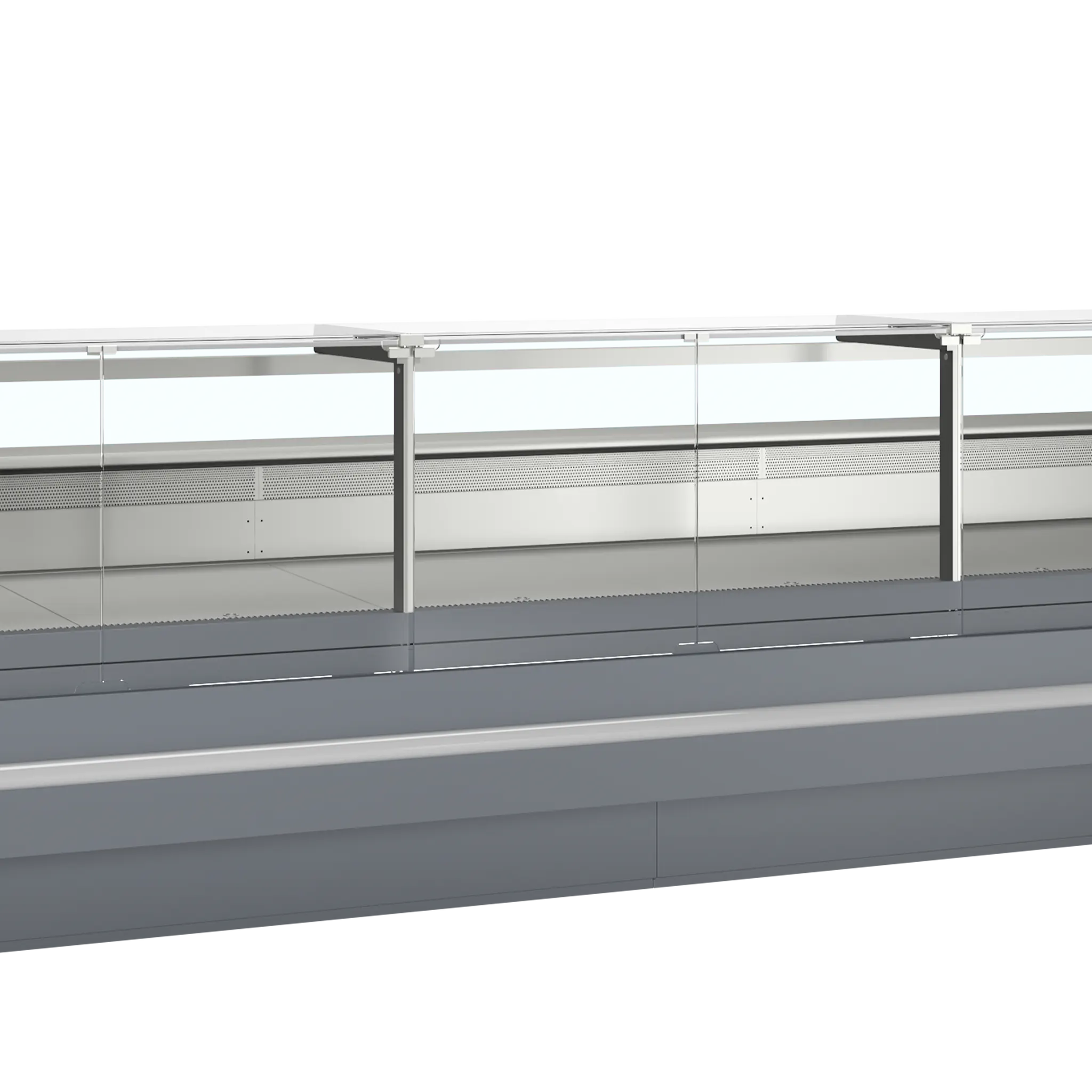 Comptoir vitrine premium profondeur 825mm - Longueur 3800 mm