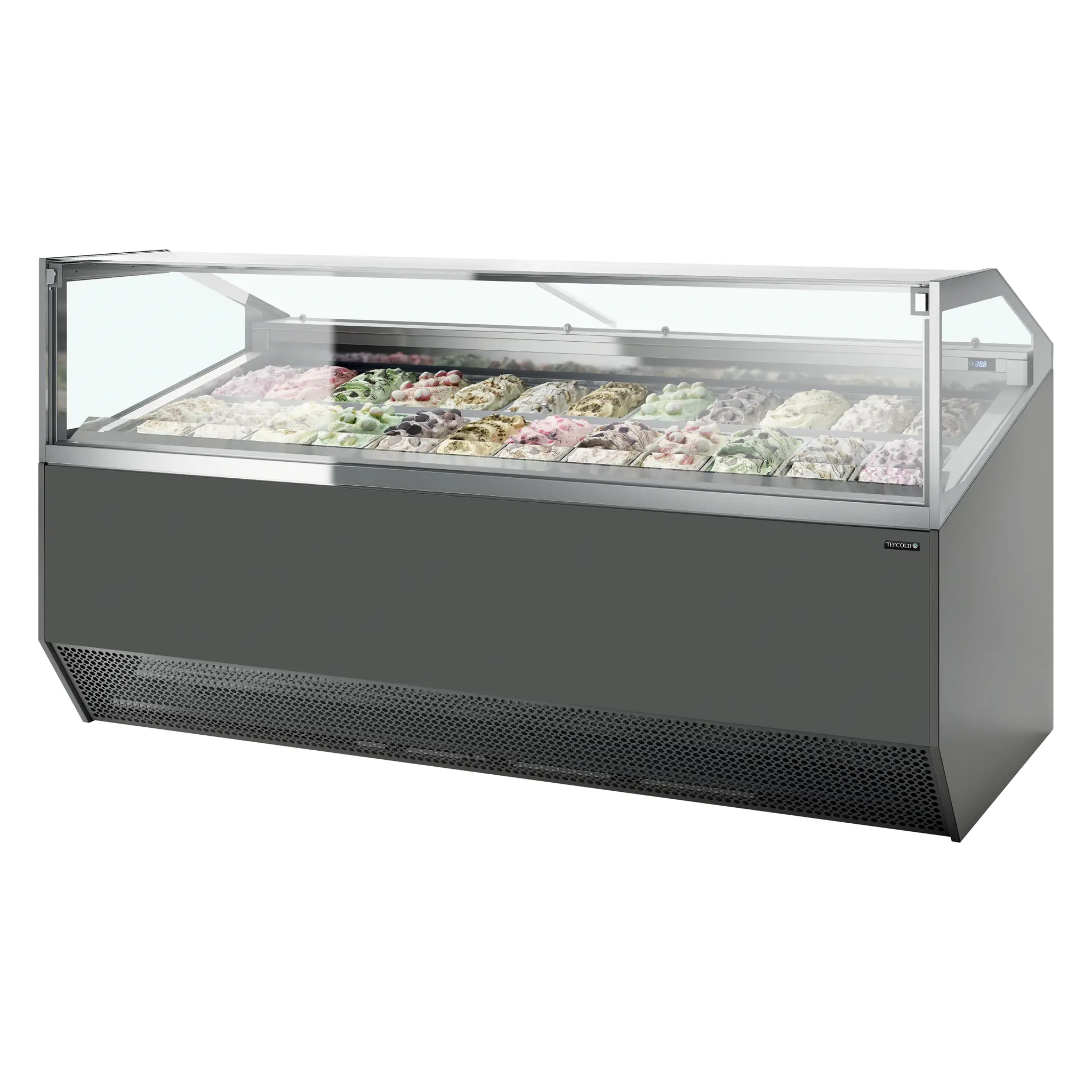 Vitrine comptoir à glaces Super Capri froid ventilé  12 bacs Napoli de 5L