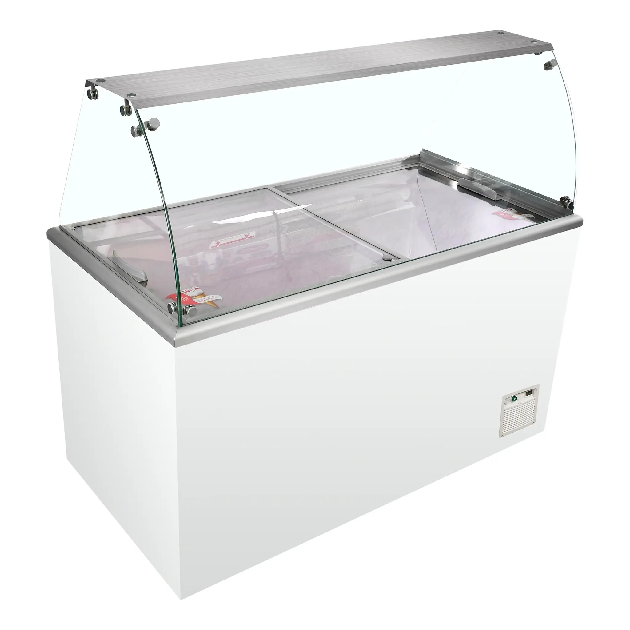 Vitrine comptoir à glaces premium Isoa froid statique  12 bacs Napoli de 5L