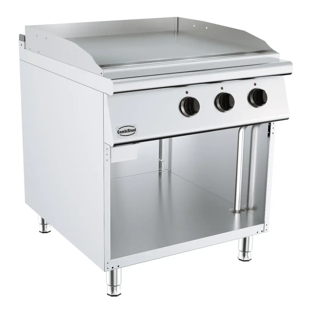 Plancha double électrique en acier sur baie libre