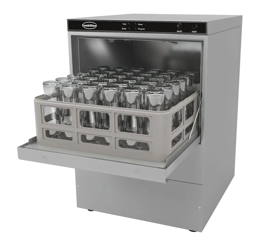 Lave-verre 400x400 230v avec pompe de vidange et doseur de détergent - Entry Line