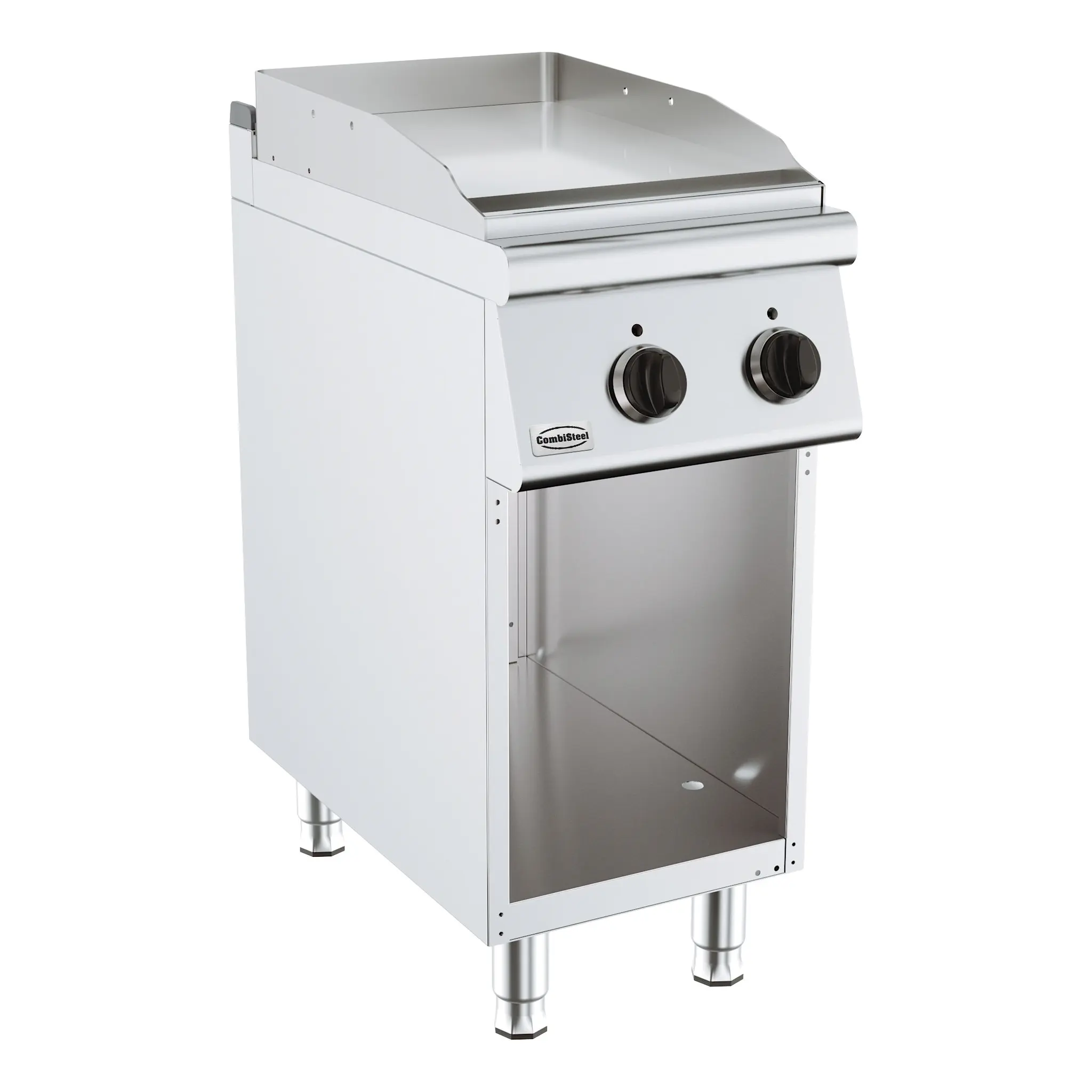 Plancha électrique en acier lisse sur baie libre - 400 x 700 mm - 3.6 kW