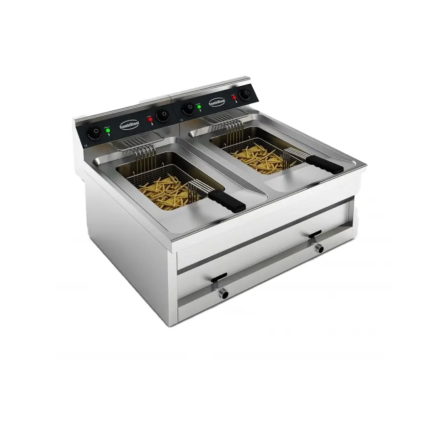 Friteuse à poser électrique 2x12l 2x9kw - 18.0 kW