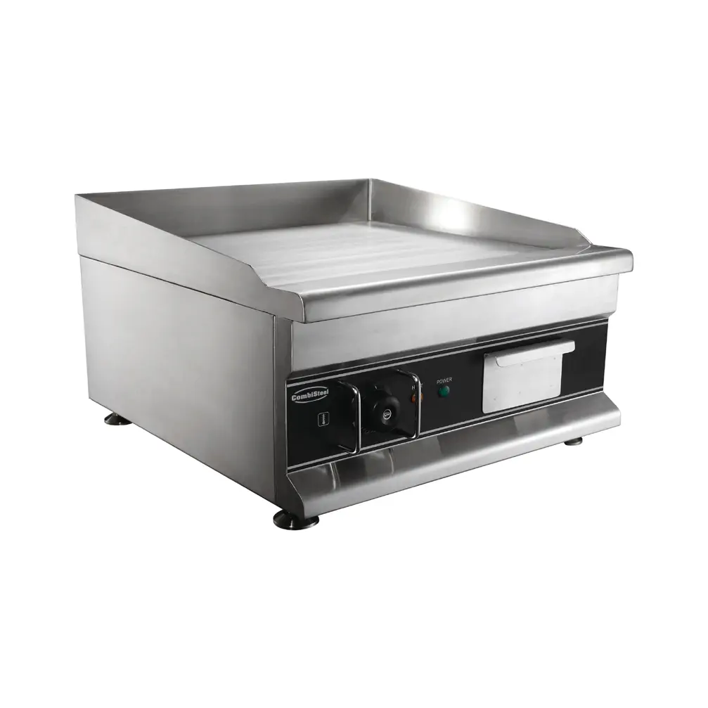 Plancha électrique chrome - 500 x 520 mm - 3.0 kW